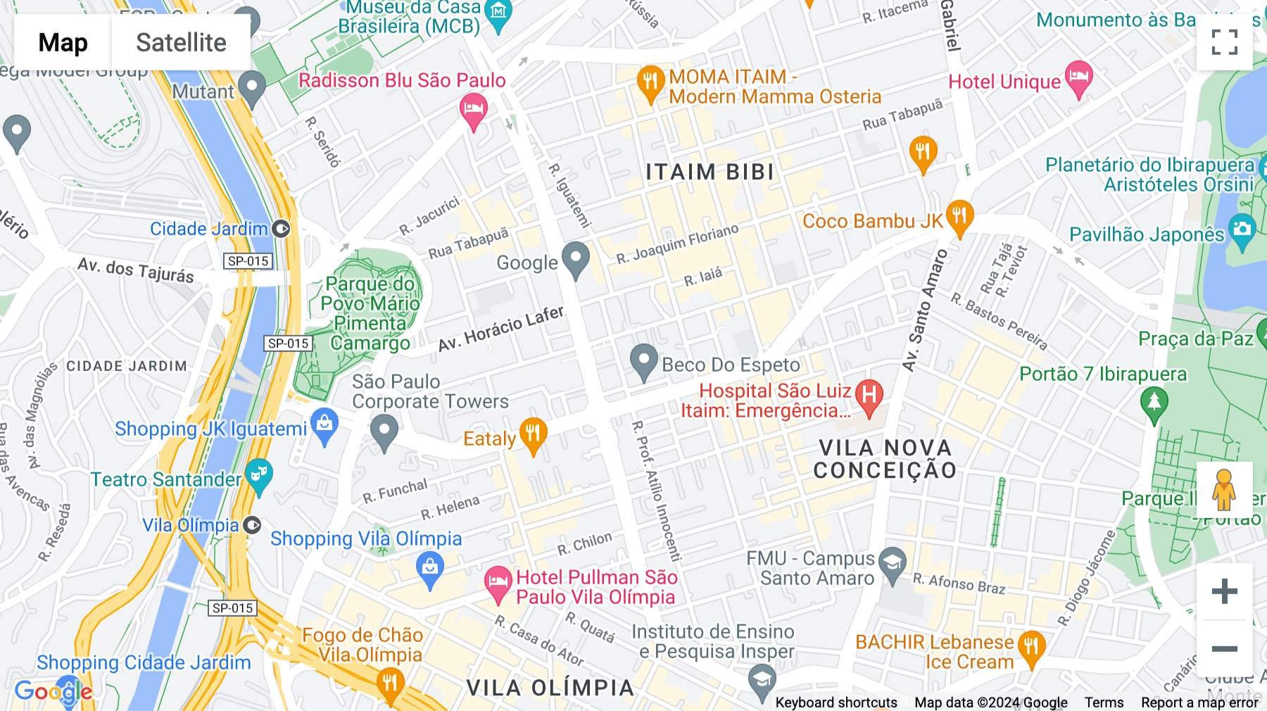 Click for interative map of Faria Lima, 165 R. Prof. Atílio Innocenti, Sao Paulo