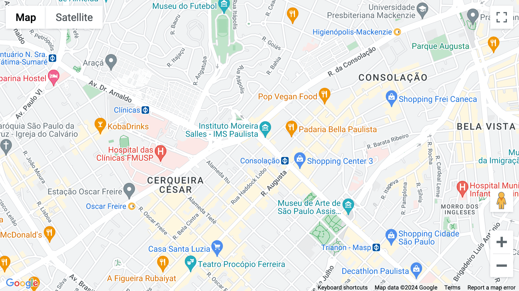 Click for interative map of Paulista Avenue, 2421, Sao Paulo