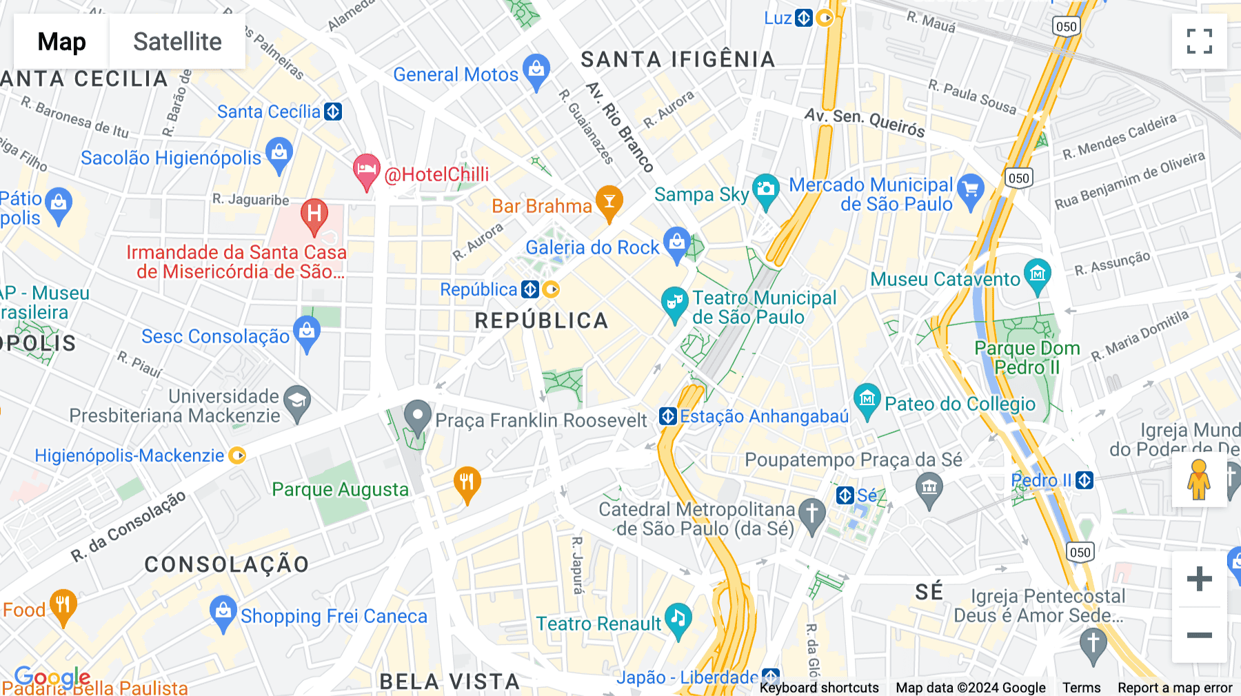 Click for interative map of Rua Barão de Itapetininga 37 bl 3, Bairro República, Sao Paulo, Sao Paulo