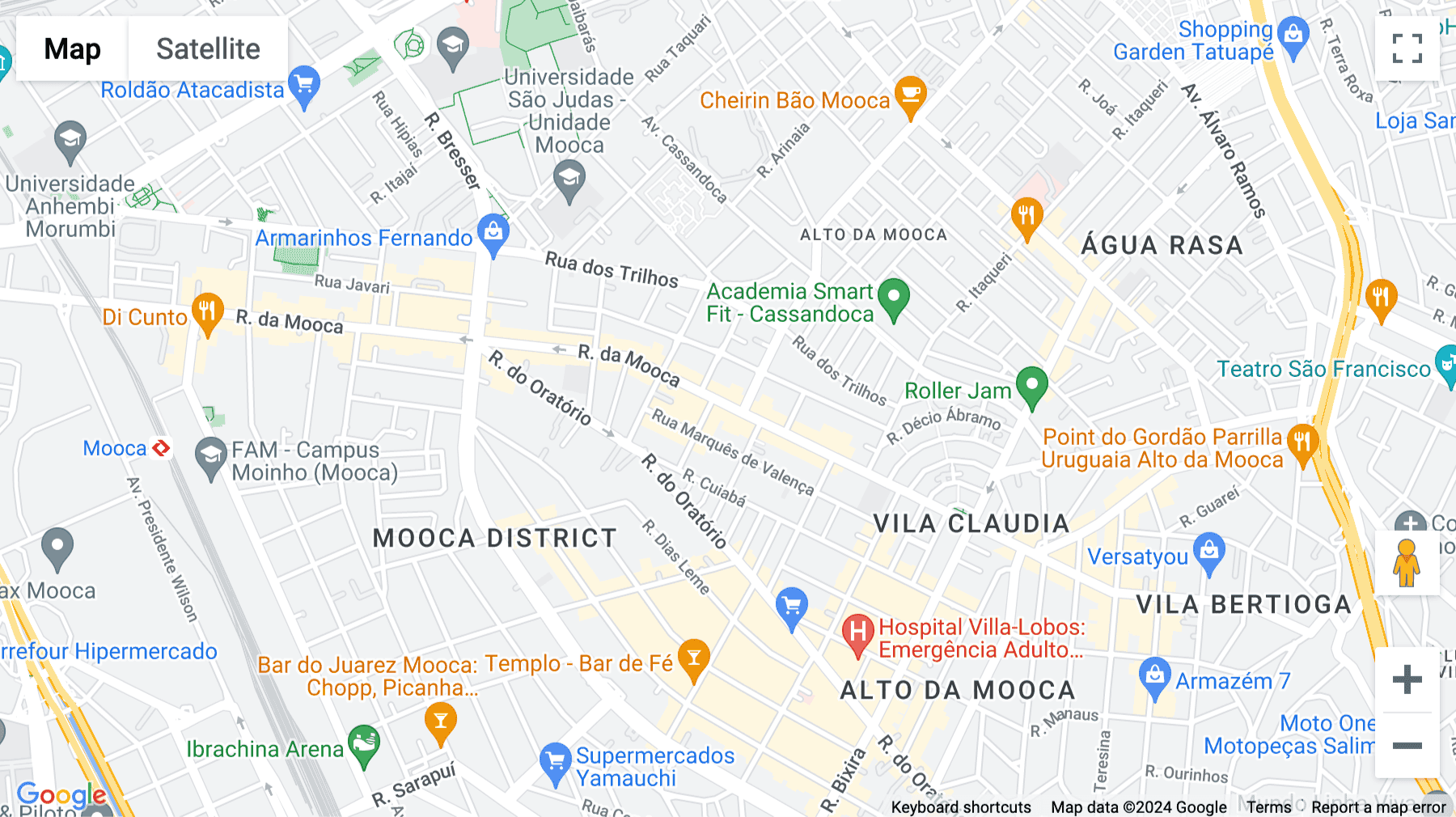 Click for interative map of Rua da Mooca, 3298, Mooca District, Sao Paulo