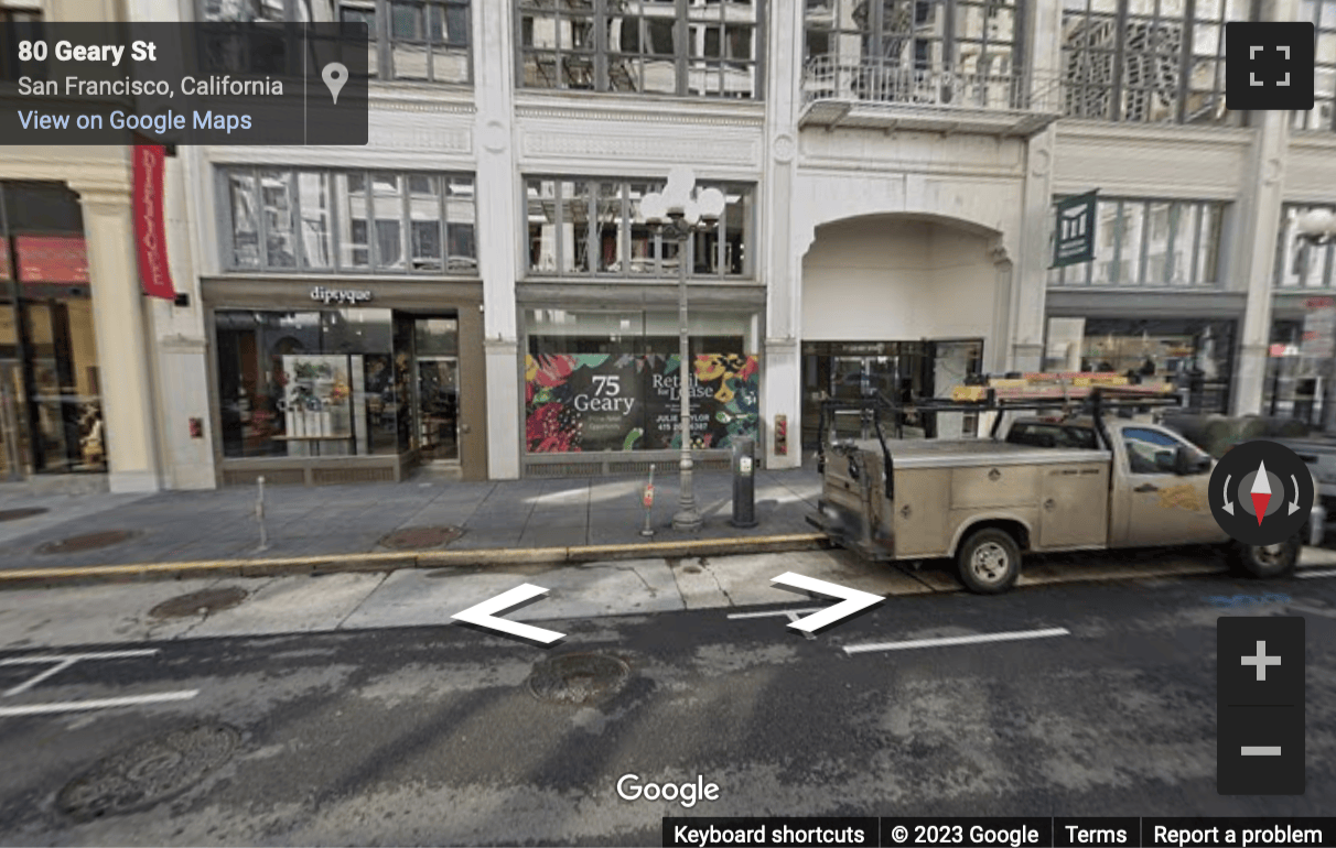 Street View image of 77 Geary Street 5th & 6th Floors, San Francisco, California, USA