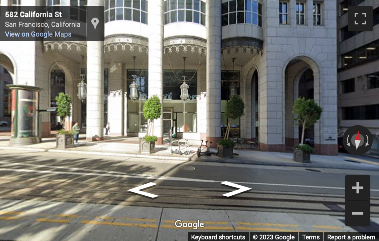 Street View image of 580 California Street, 12th and 16th Floors, 580 California Centre, San Francisco