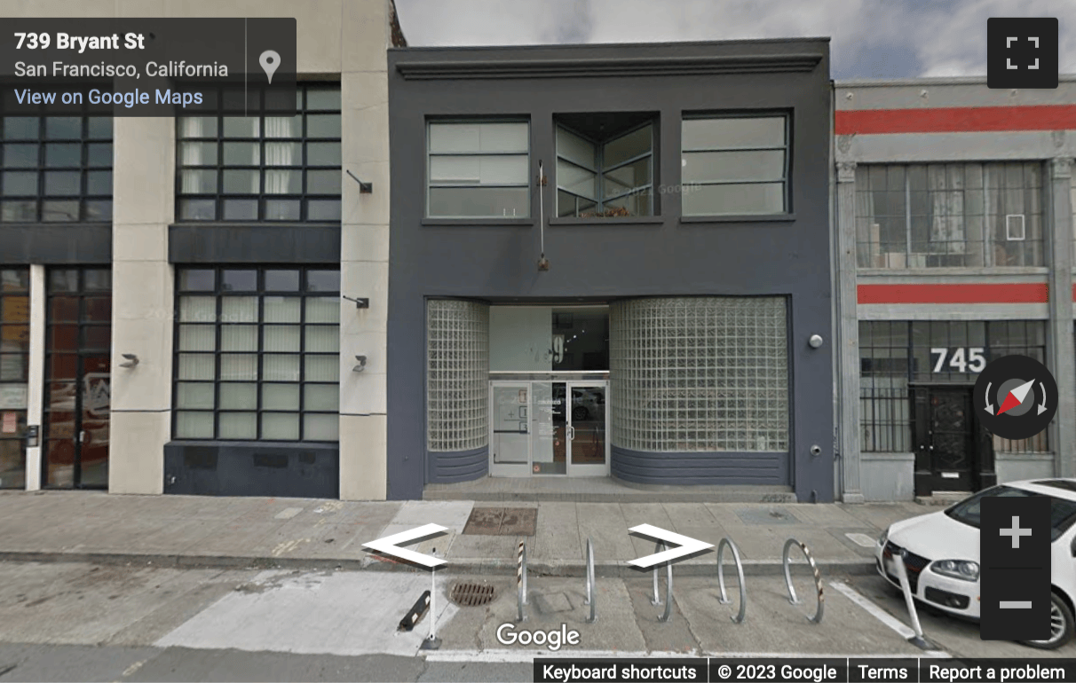 Street View image of 739 Bryant Street, San Francisco, California, USA