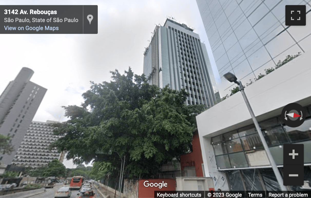 Street View image of Avenida Brigadeiro Faria Lima, 1485, 1 e 2 andares, Sao Paulo