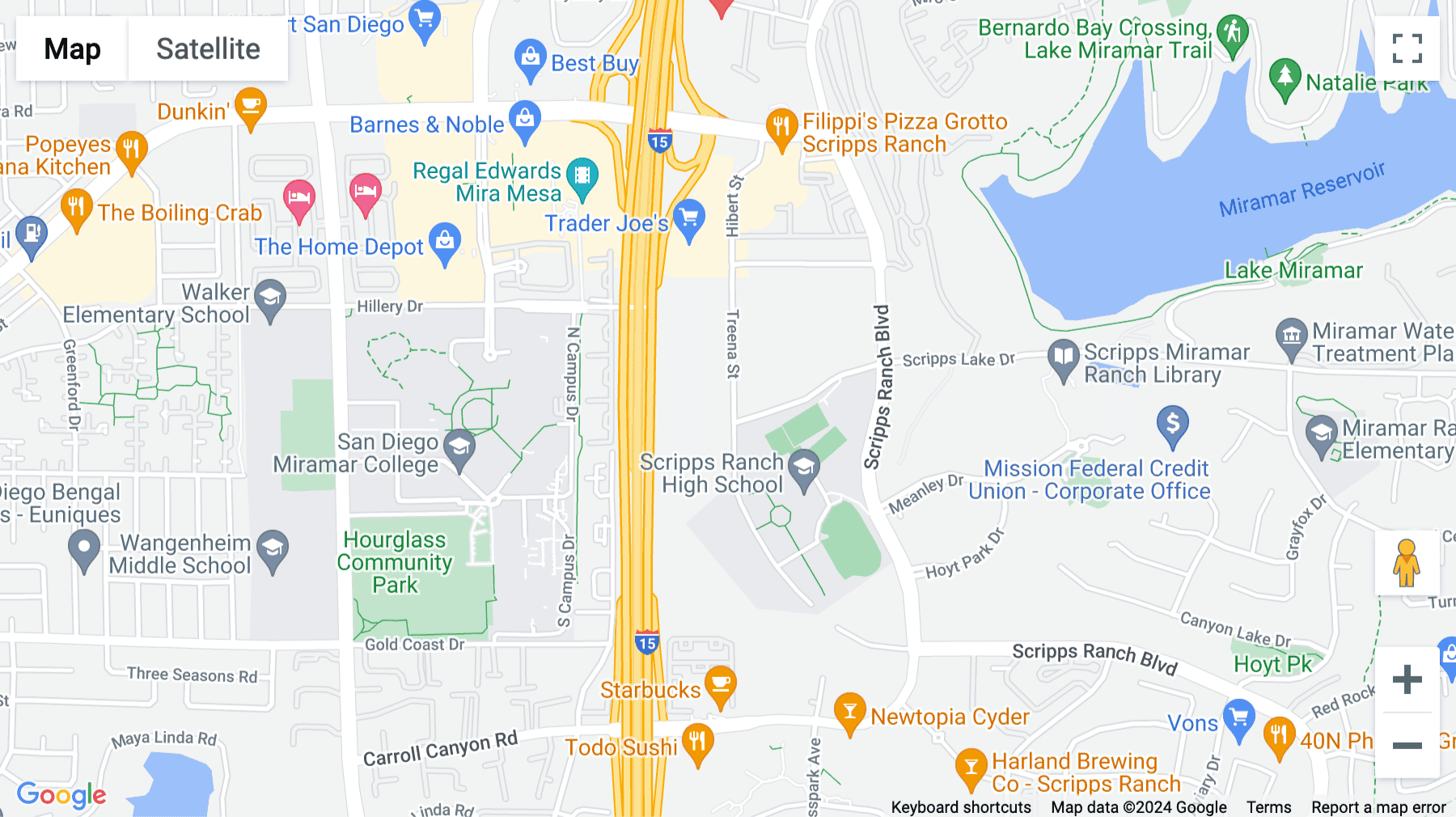 Click for interative map of 10620 Treena Street,  Suite 230, San Diego