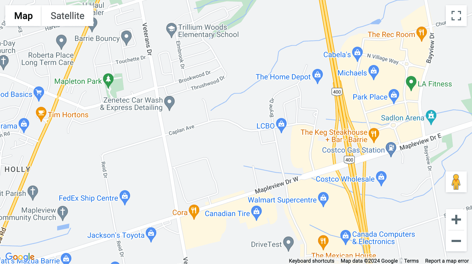 Click for interative map of 92 Caplan Avenue, Suite 309, Barrie, Barrie