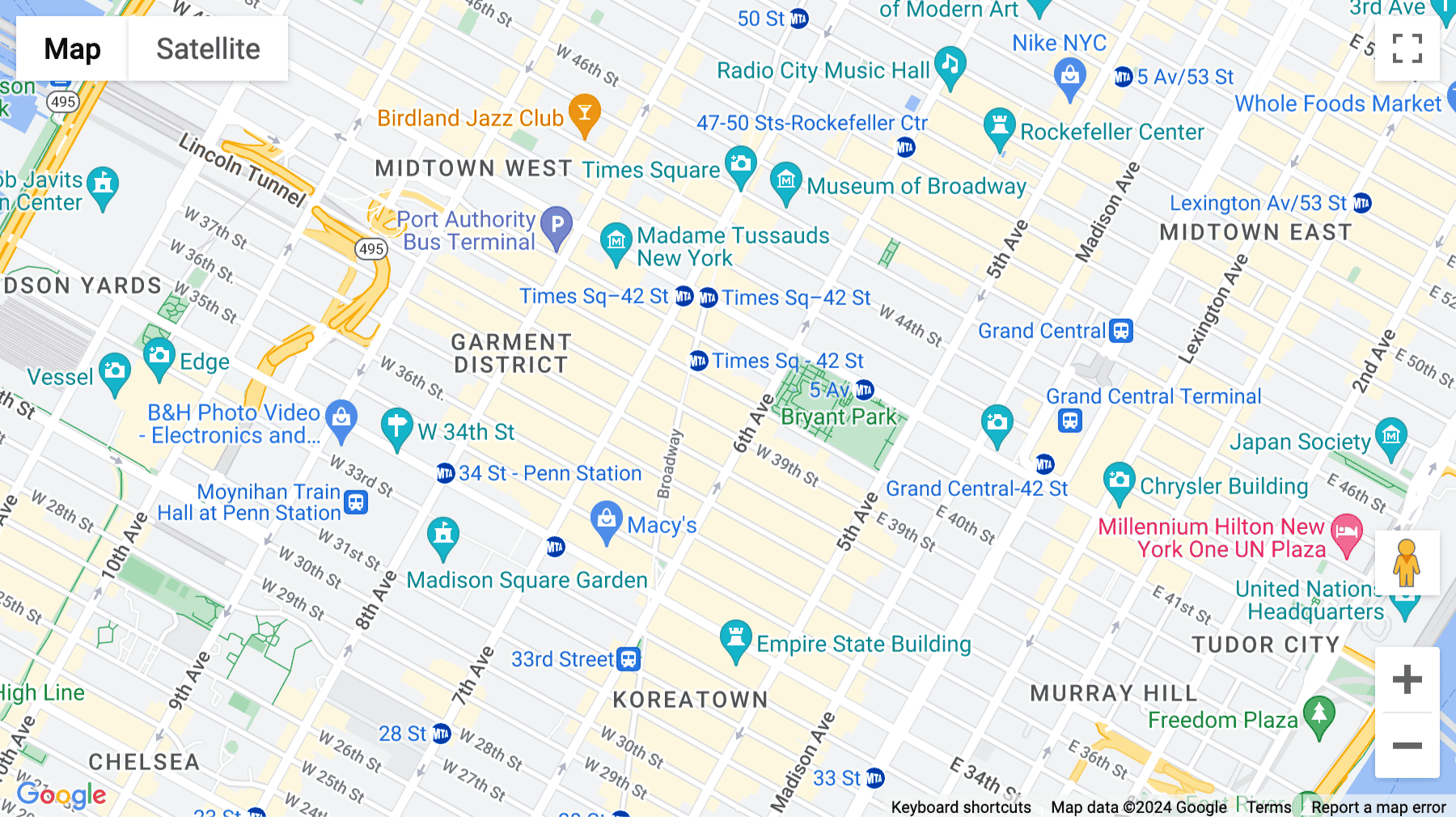 Click for interative map of 104 West 40th Street, Suites 400 and 500, New York, New York State, USA, New York