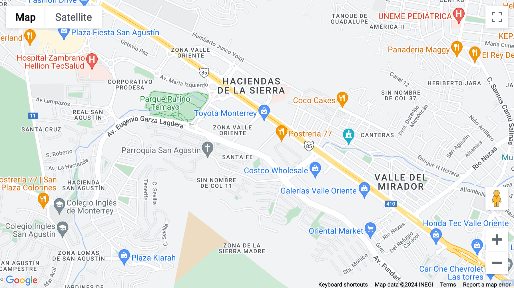 Click for interative map of Av David Alfaro Siqueiros No. 106, San Pedro Garza Garcia, Monterrey, Mexico, Monterrey