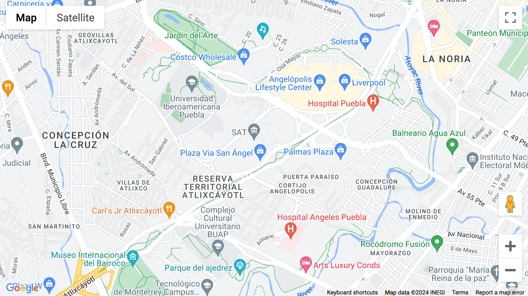 Click for interative map of 1499 Blvd. Atlixcayotl, Puebla, Mexico, Puebla