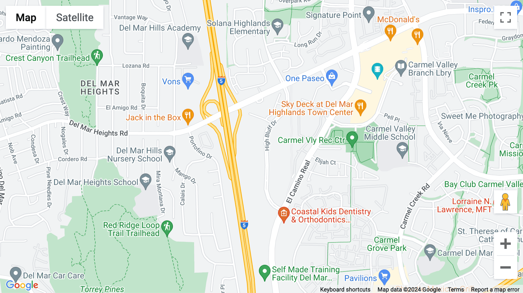 Click for interative map of Suite 400,  12636 High Bluff Drive,Plaza Del Mar,  San Diego, CA 92130, San Diego