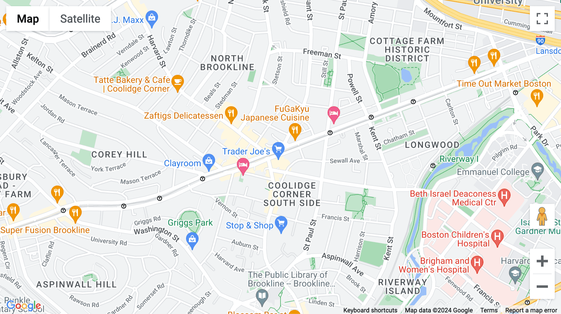 Click for interative map of 1309 Beacon Street, Suite 300, Brookline, Boston, Massachusetts, Boston
