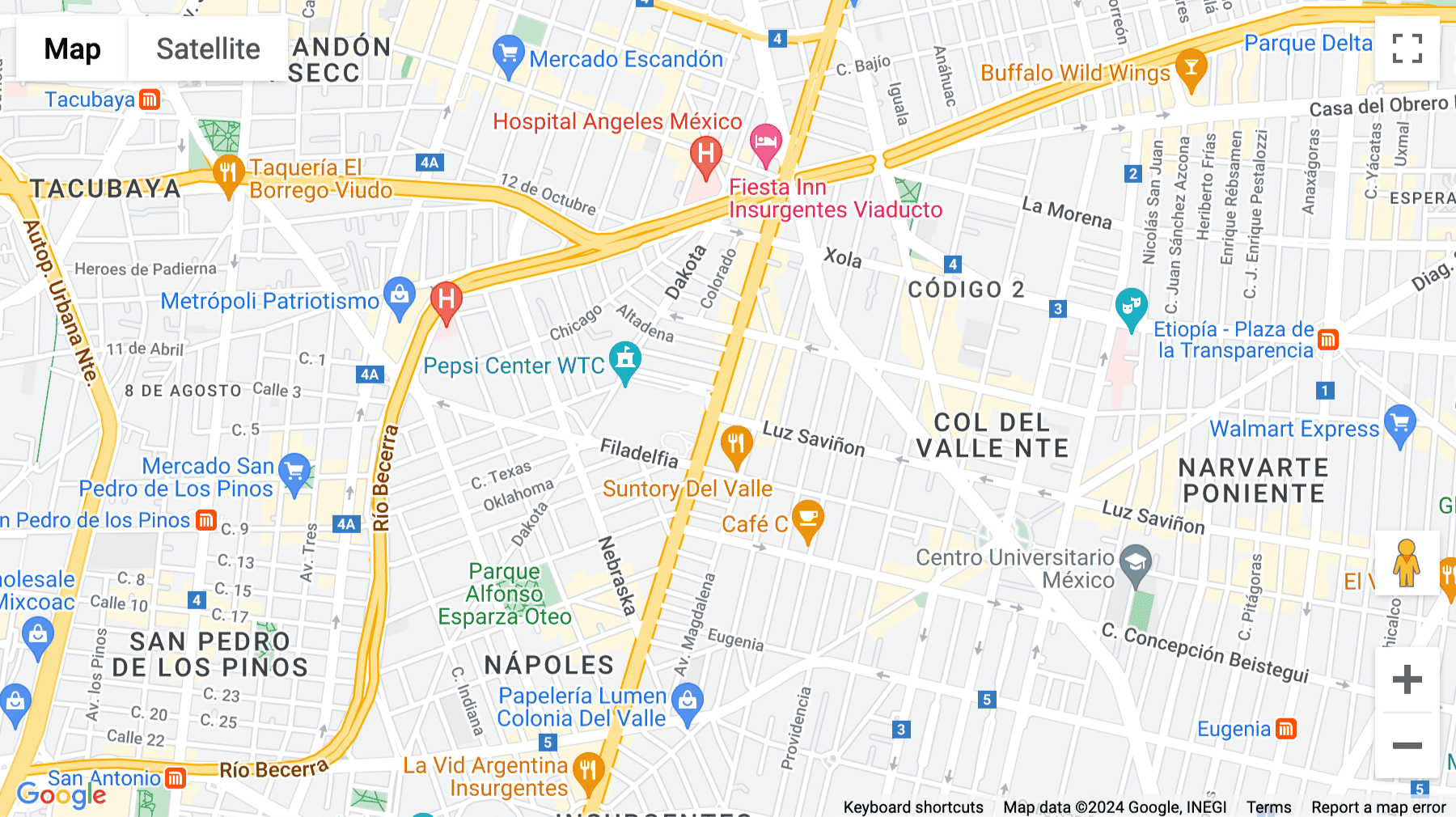 Click for interative map of Insurgentes Sur 688 5o piso, Col. Del Valle, Mexico City, Mexico, Mexico City