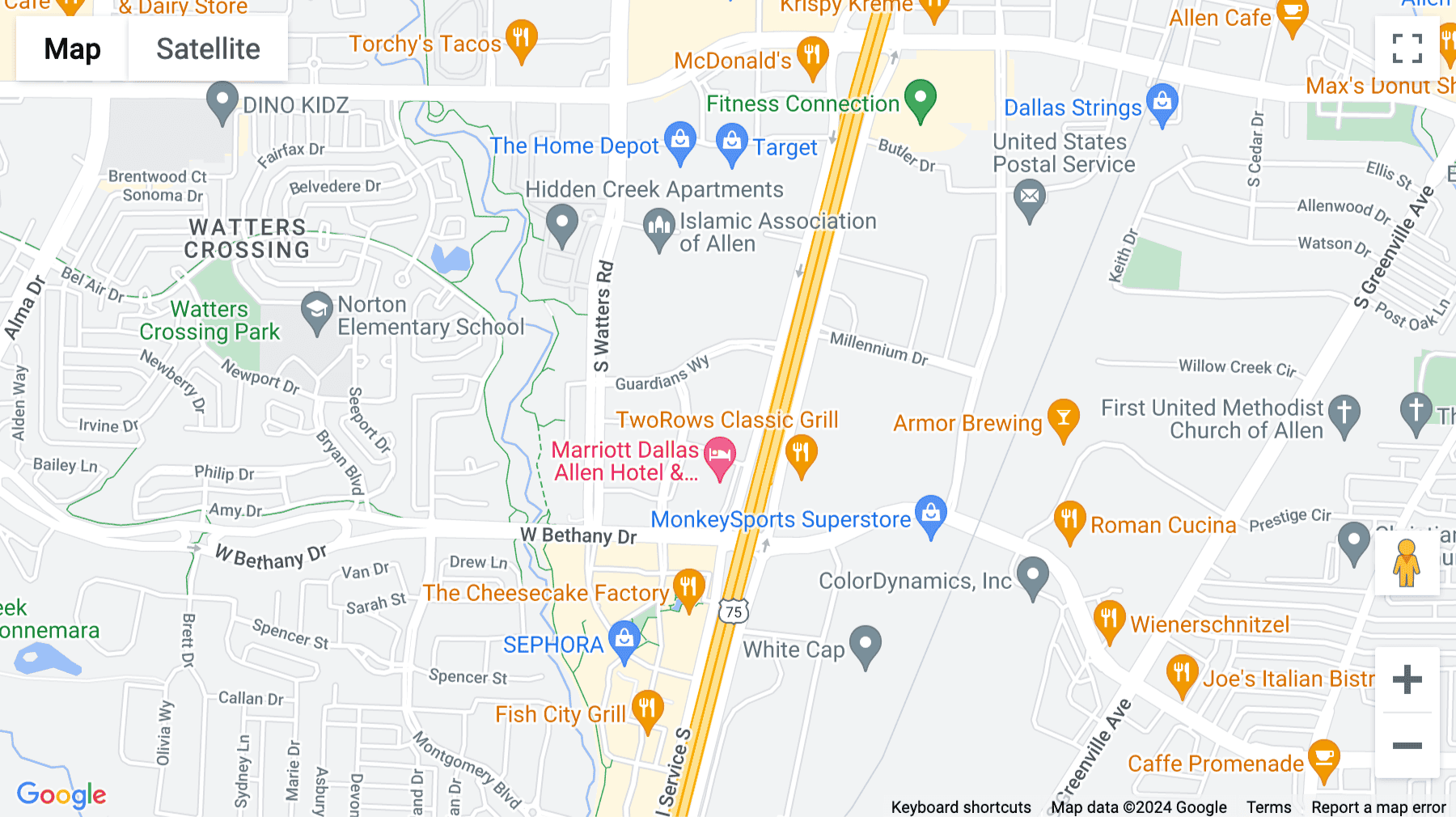 Click for interative map of (ALN) Allen Central Park, 700 South Central Expressway, Suite 400, Allen
