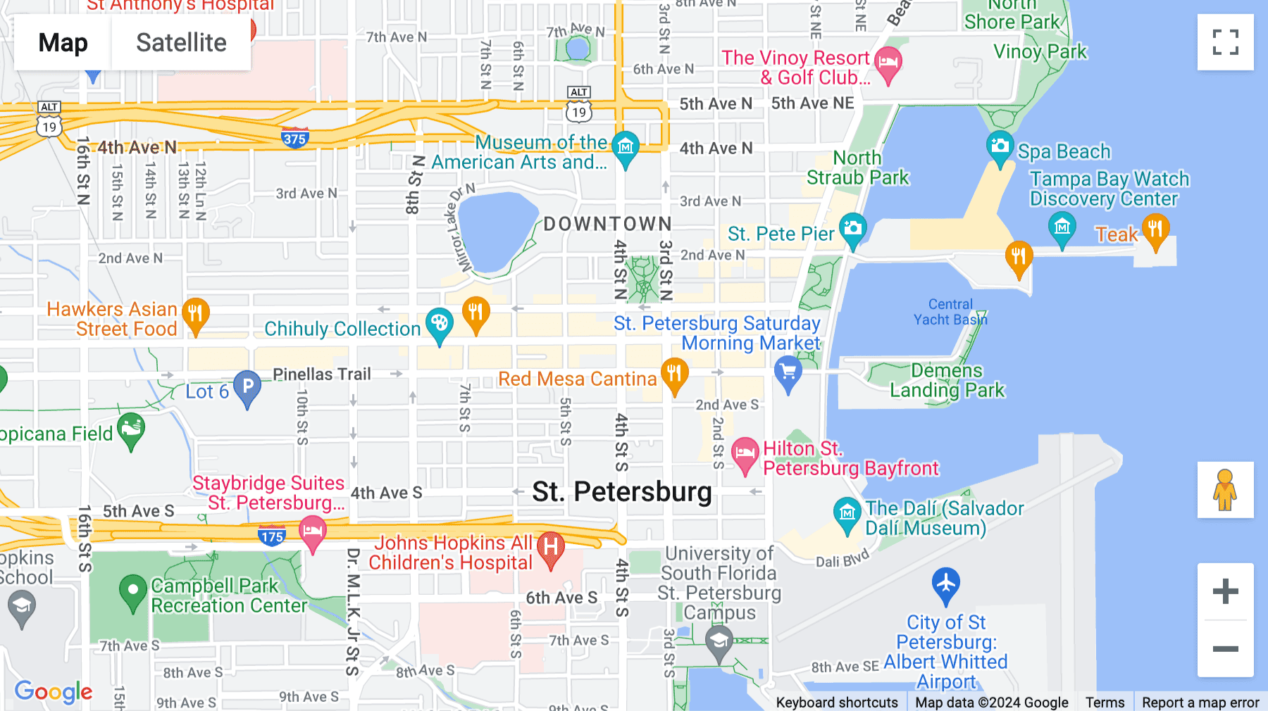 Click for interative map of 360 Central Avenue, Suite 800, First Central Tower, St Petersburg (Florida)