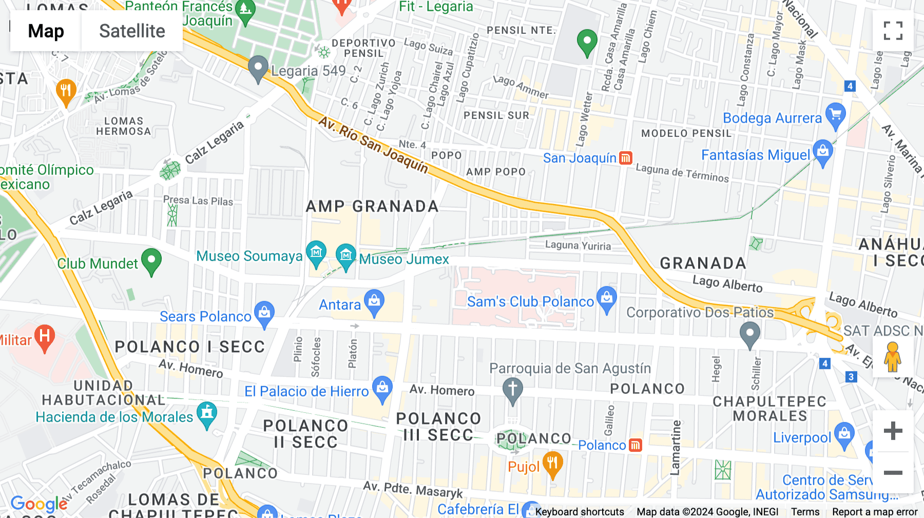 Click for interative map of Av. Miguel de Cervantes Saavedra 301, Col. Granada, 14th floor, Mexico City, Terret Polanco, Mexico City
