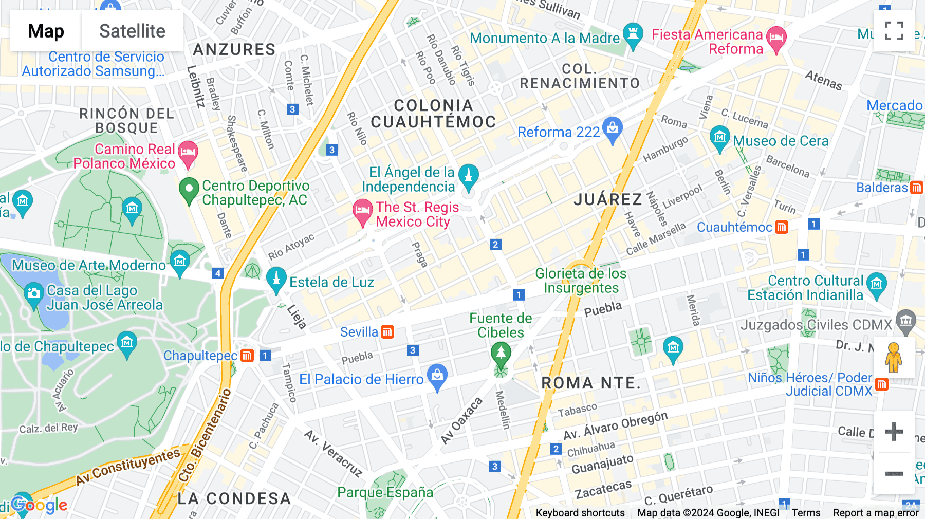 Click for interative map of Varsovia 36 Col, Mexico City