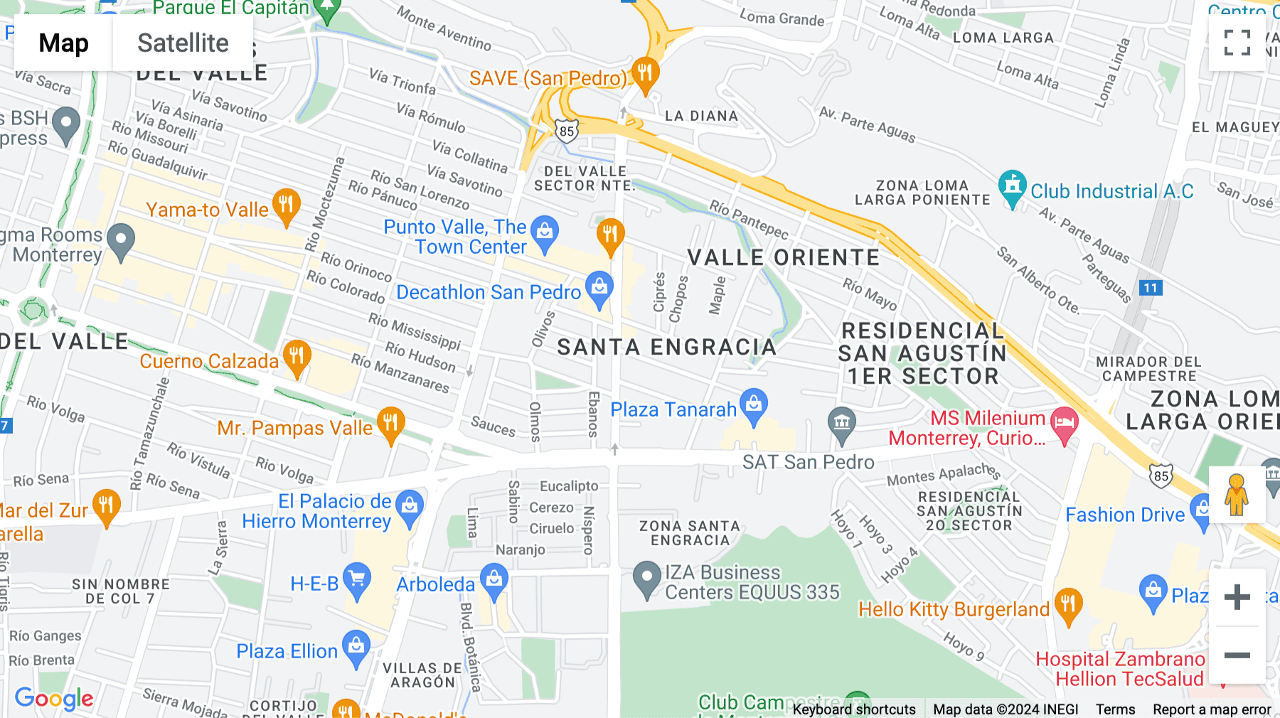 Click for interative map of Ricardo Margáin 335, Col. Valle del Campestre, Monterrey
