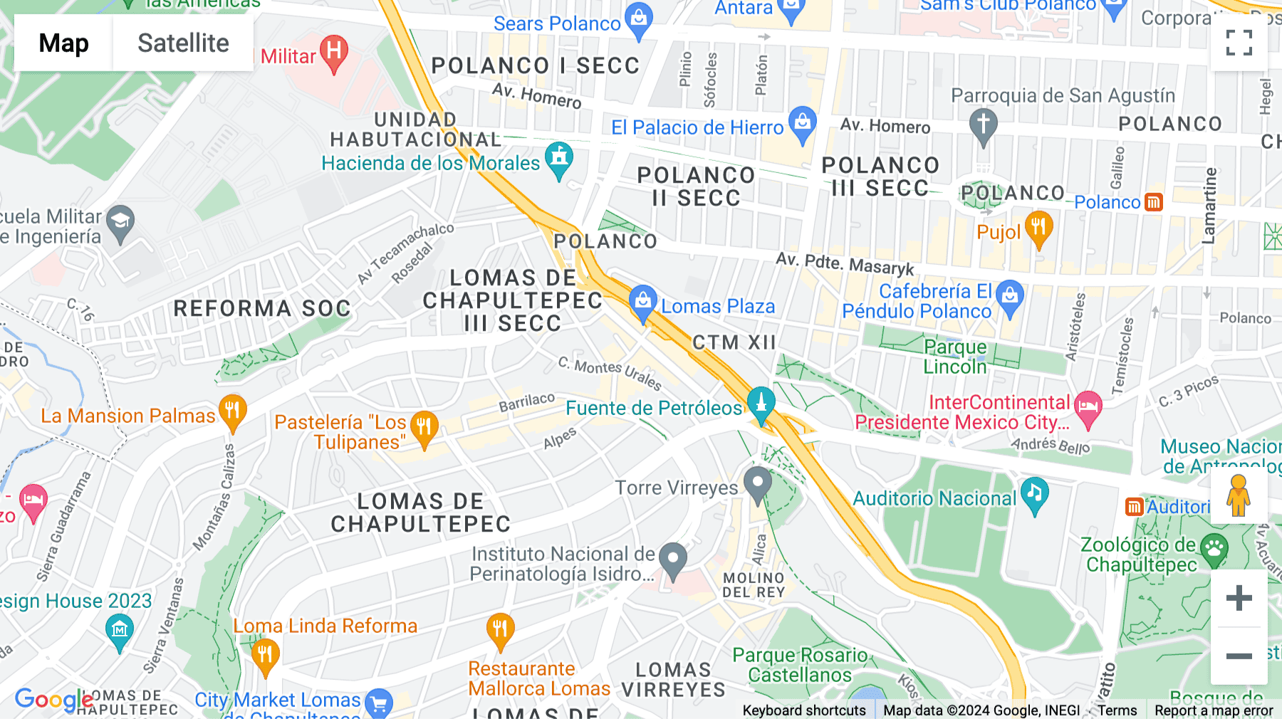Click for interative map of Montes Urales 424, Virreyes Lomas de Chapultepec V Seccio, Mexico City