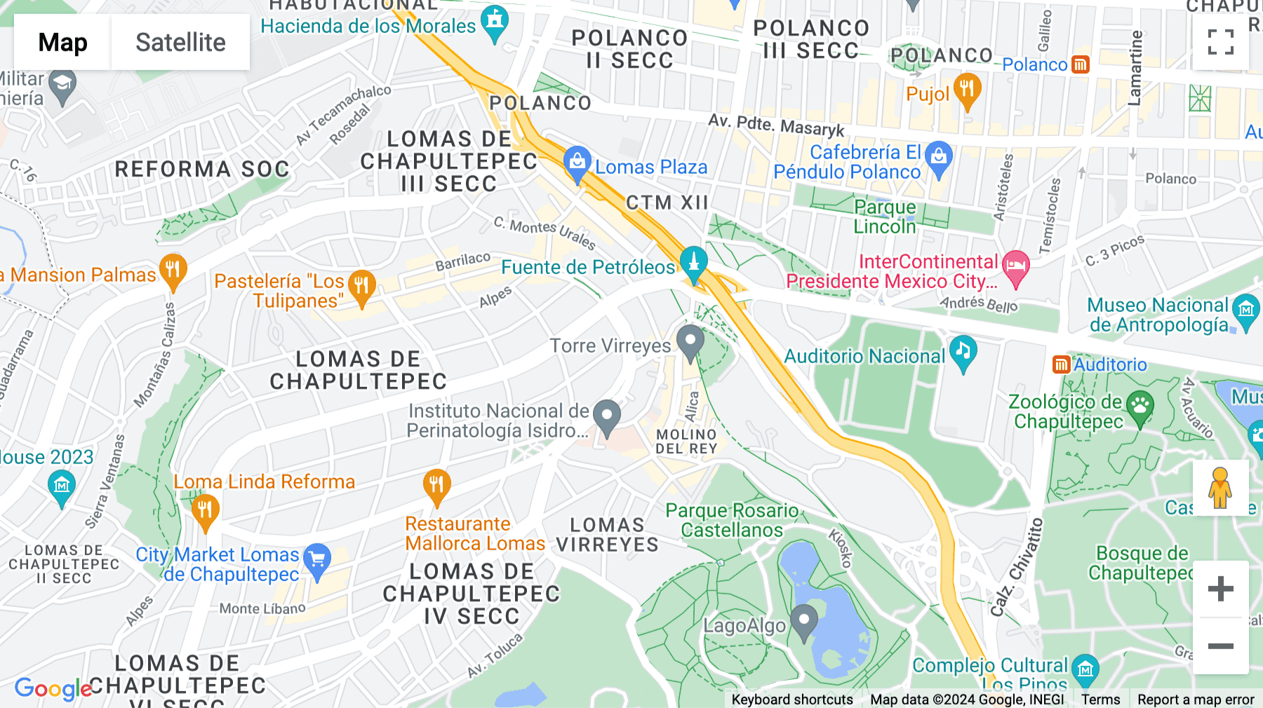 Click for interative map of Ground Floor, Prado Sur 150,Col. Lomas de Chapultepec, Del. Miguel Hidalgo, Mexico City