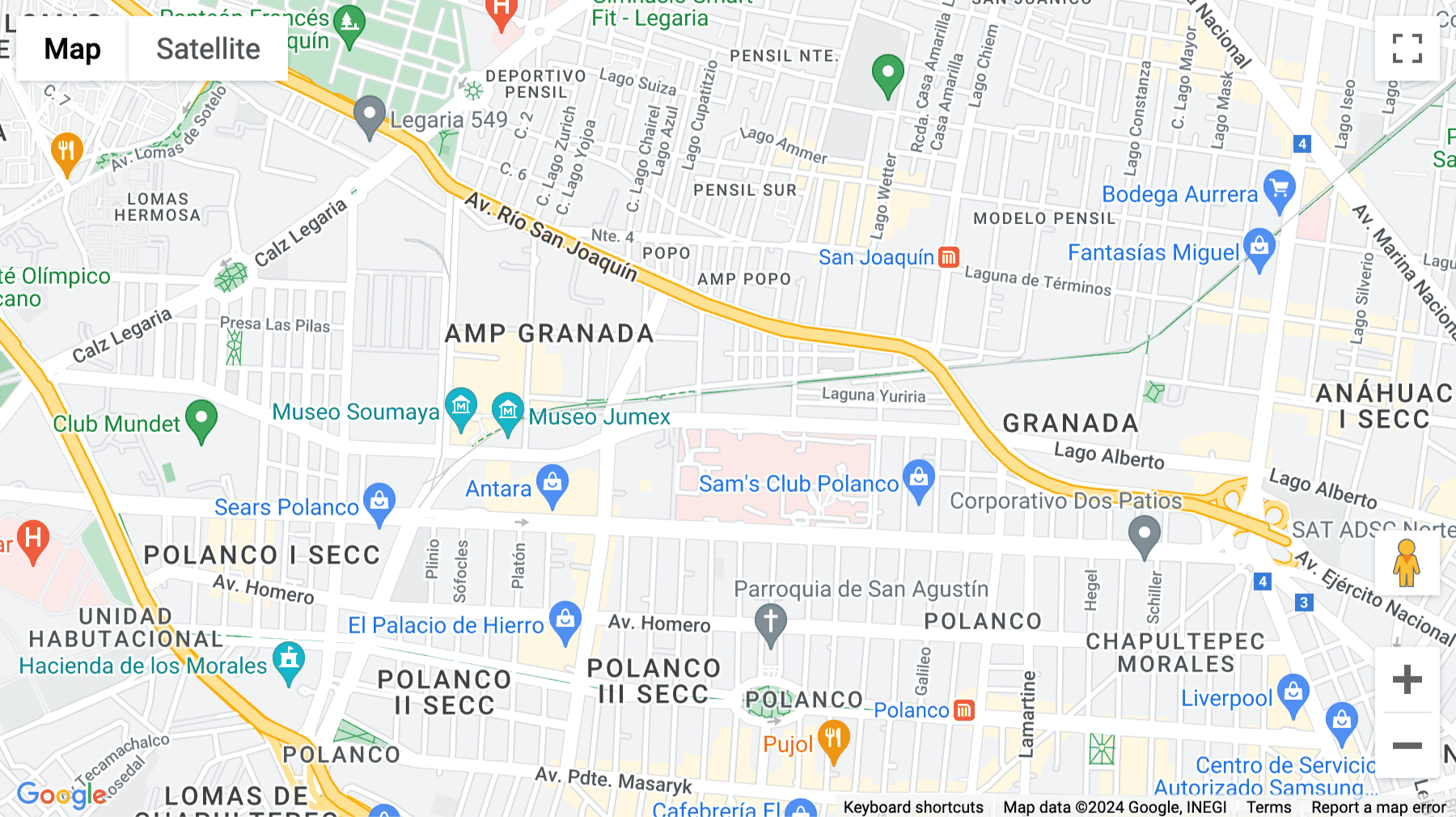 Click for interative map of Cervantes, Boulevard Miguel de Cervantes Saavedra 169, Mexico City