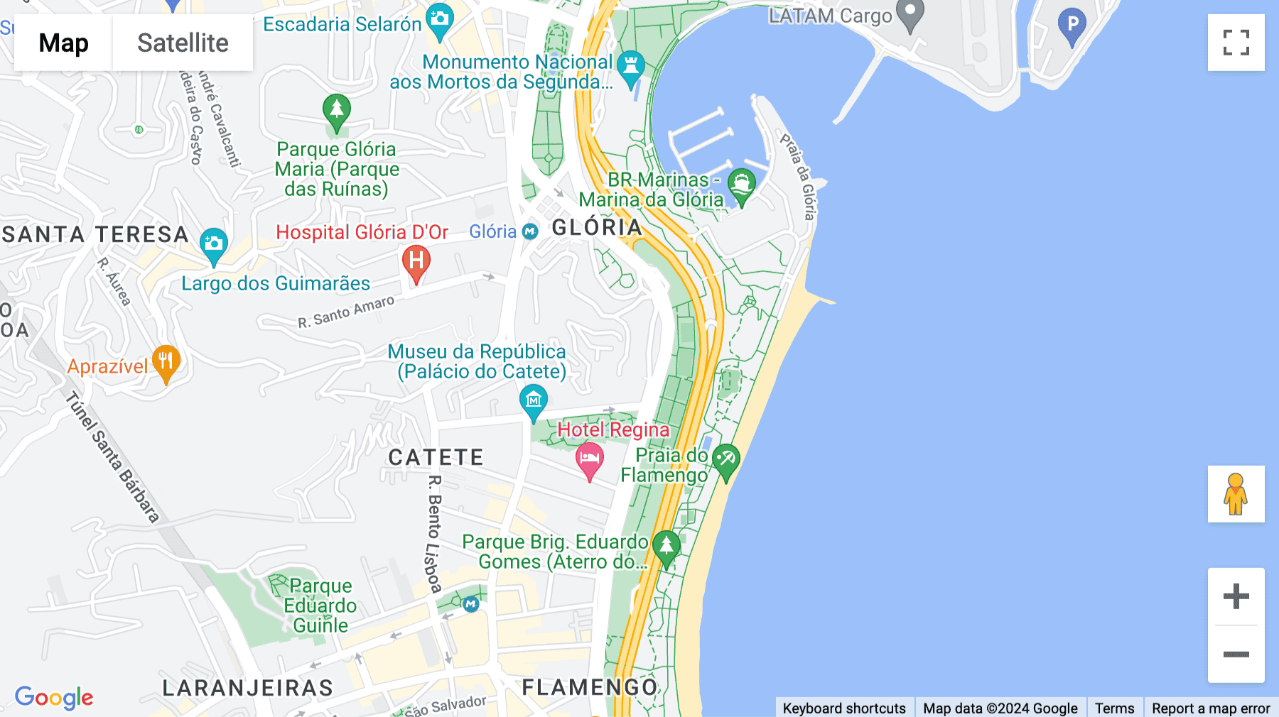 Click for interative map of Machete Building 804, Russel Street, 3rd floor, Downtown, Rio de Janeiro