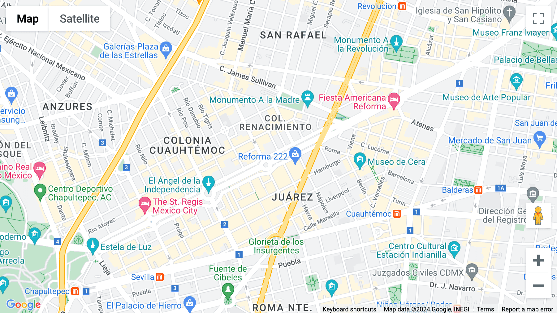 Click for interative map of Paseo de la Reforma 180, Juarez, Reforma 180, Mexico City