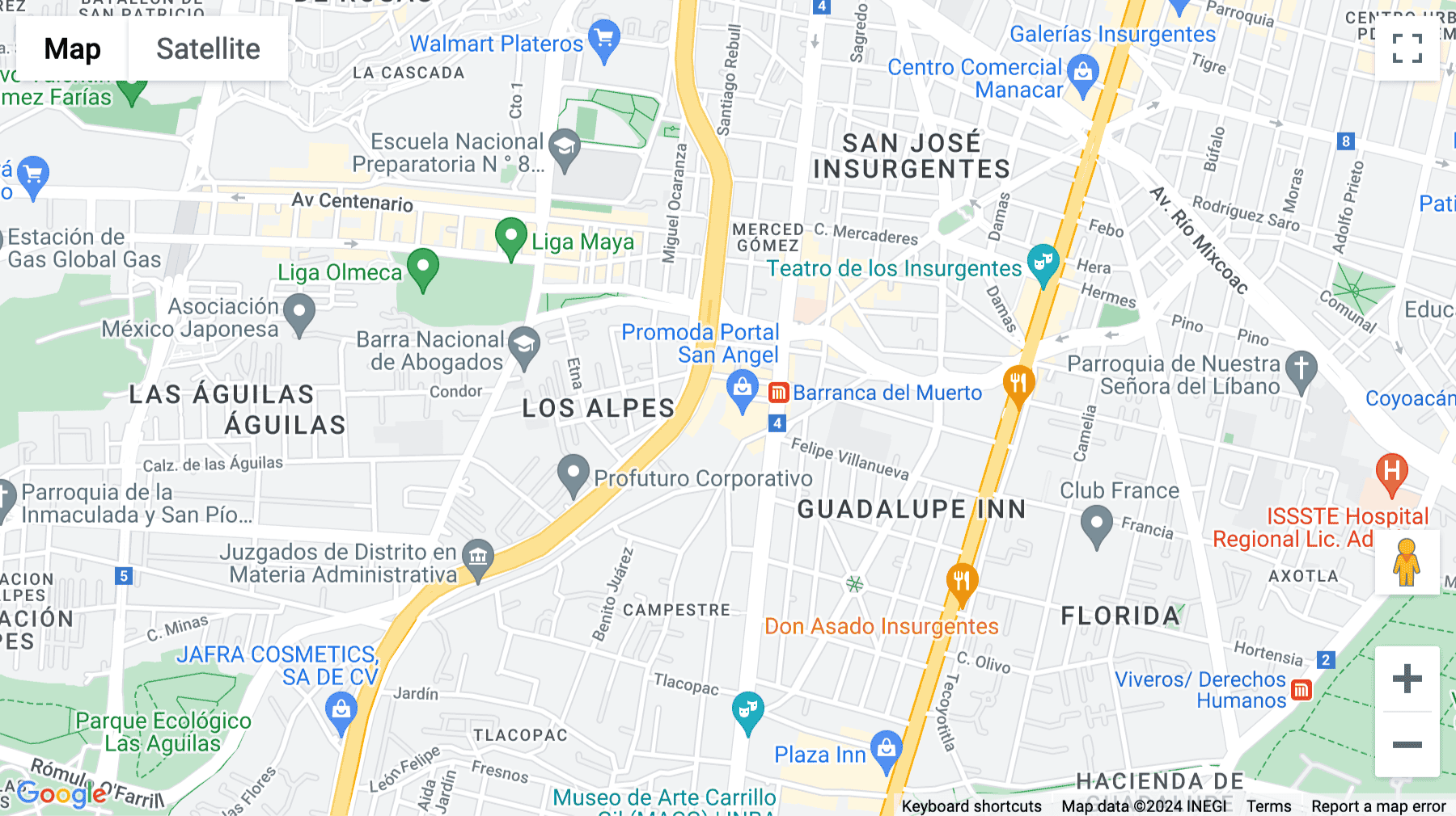 Click for interative map of Av. Revolucion 1267, Los Alpes, Portal San Angel, Mexico City