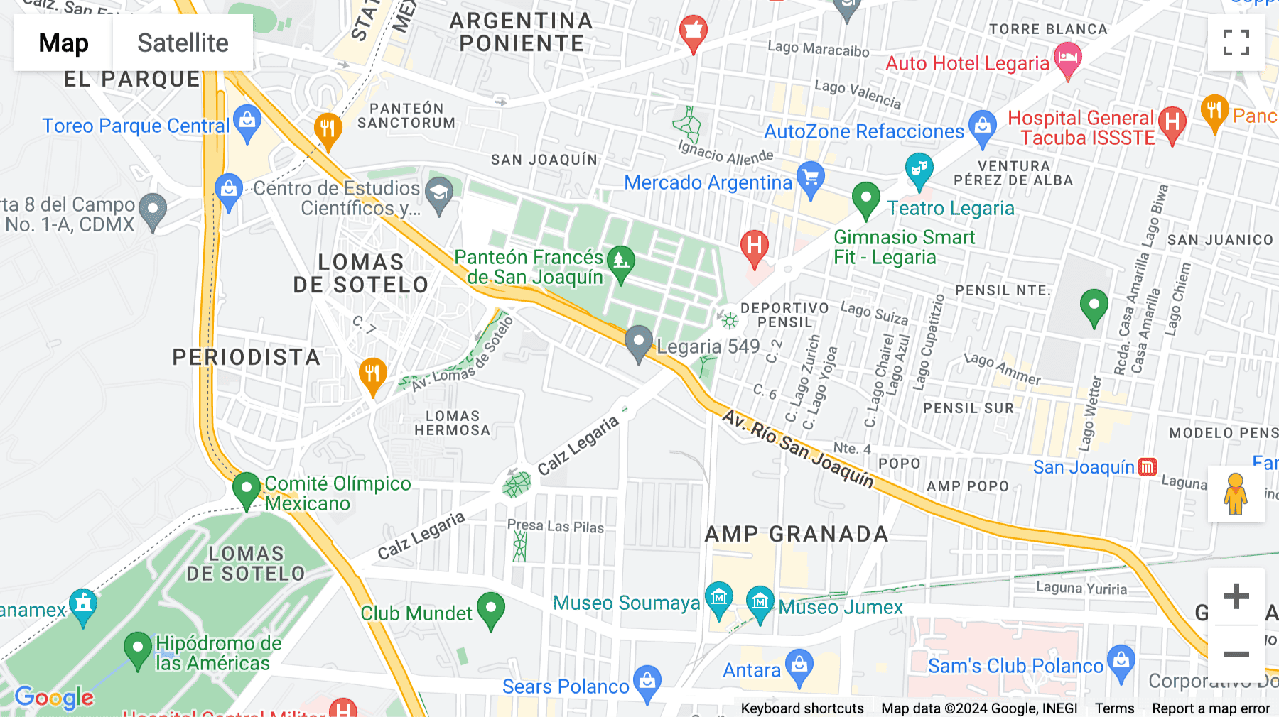 Click for interative map of Calz. Legaria 549, 10 de Abril, Legaria Polanco. Torre 1, Mexico City