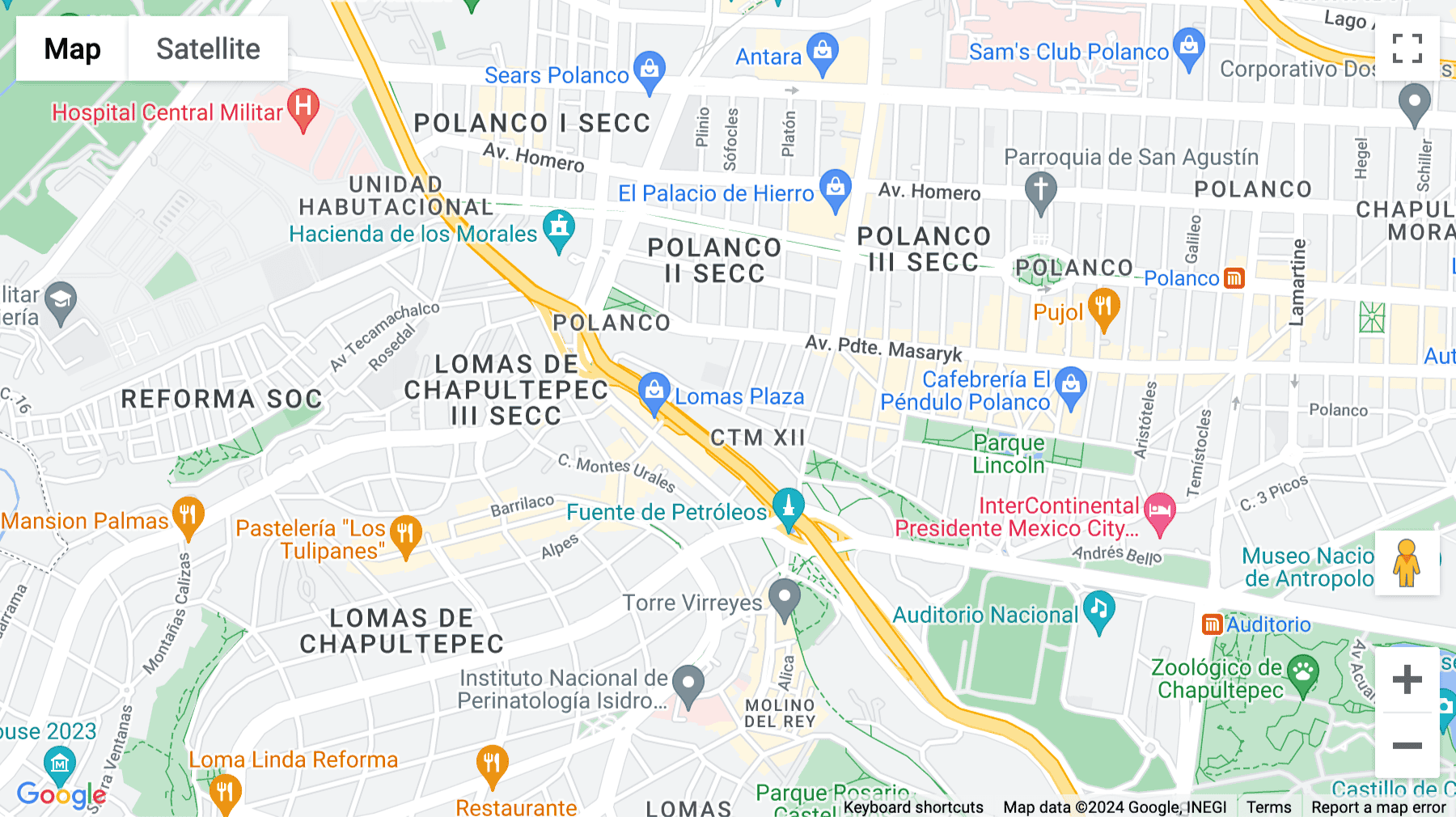 Click for interative map of Monte Elbruz No.124, piso 2, int. 212. Col. Palmitas C.P. 11560. Miguel Hidalgo. Ciudad de México, Delg. Miguel Hidalgo, Ciudad de México, Mexico City