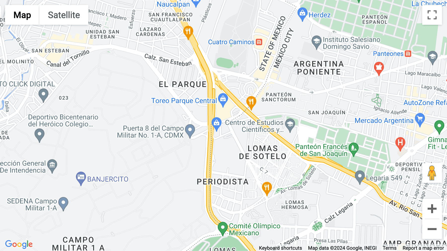 Click for interative map of Av. Rodolfo Gaona No.3, piso 5. Col. Lomas de Sotelo, Miguel Hidalgo C.P. 11200, Delg. Miguel Hidalgo, Ciudad de México, Mexico City