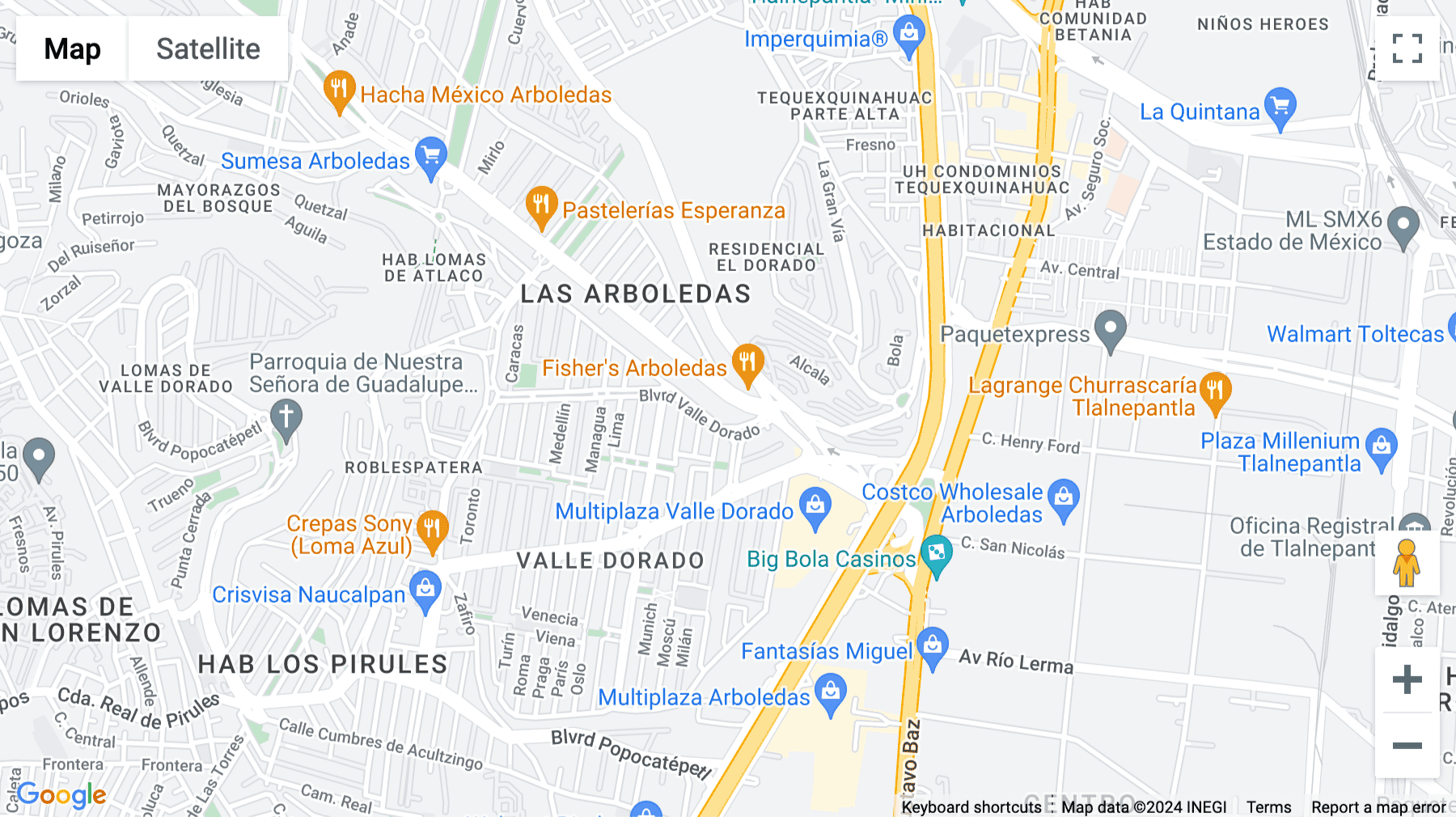 Click for interative map of Av. Jinetes No.7, piso 2. Col. Arboledas, Tlalnepantla C.P. 52950, Tlalnepantla, Estado de México, Mexico City