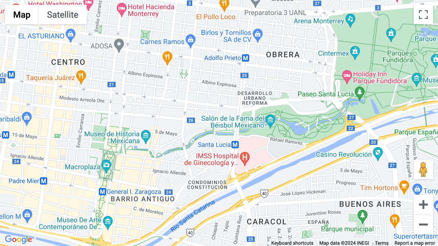 Click for interative map of Calle Washington 1400, Calle Washington, Monterrey