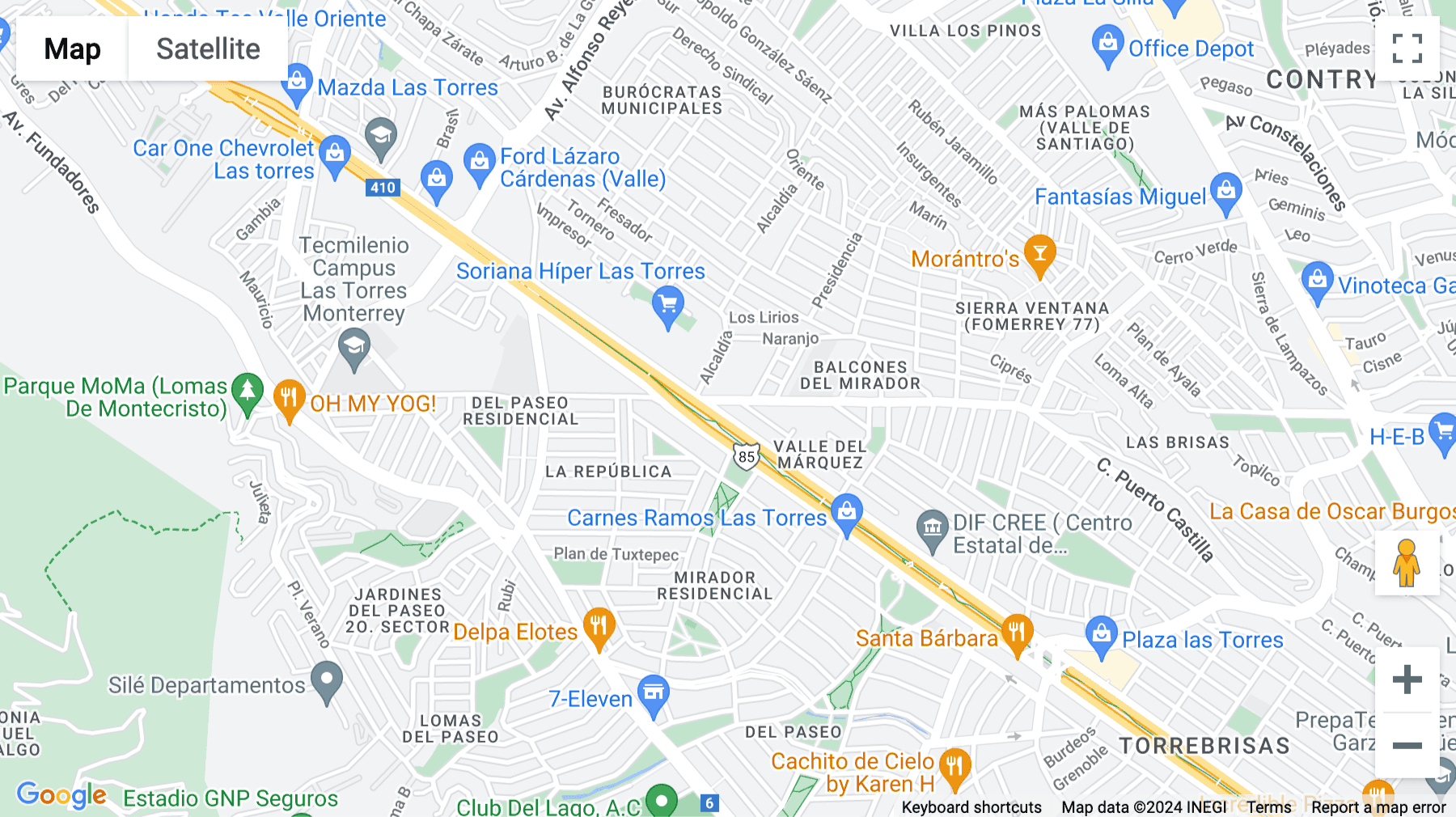 Click for interative map of Avenida Lazaro Cardenas 2225, Avenida, Lazaro, Monterrey
