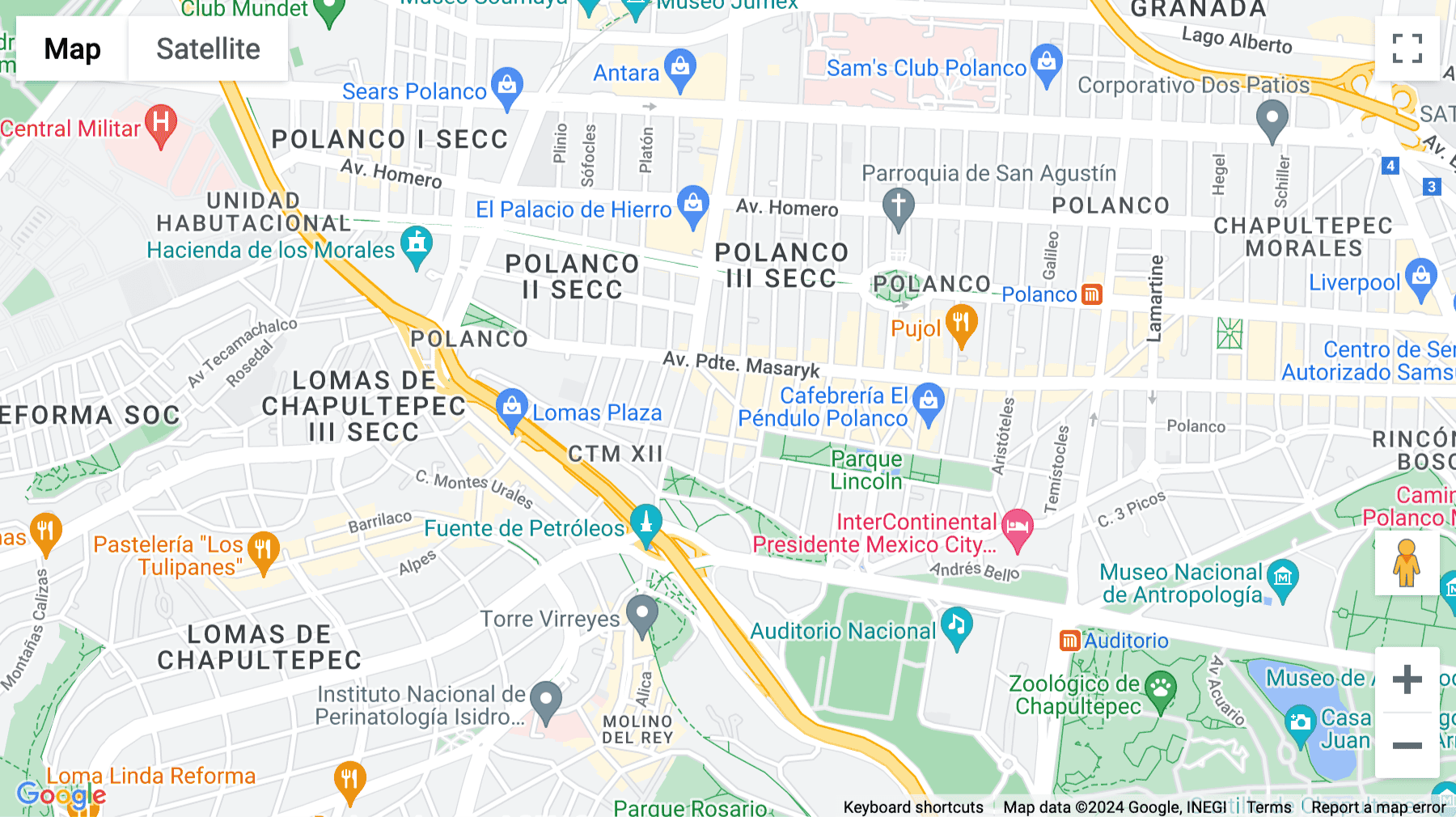 Click for interative map of Goldsmith 40. Col Polanco Del. Miguel Hidalgo C.P 11550, Col Polanc, Mexico City