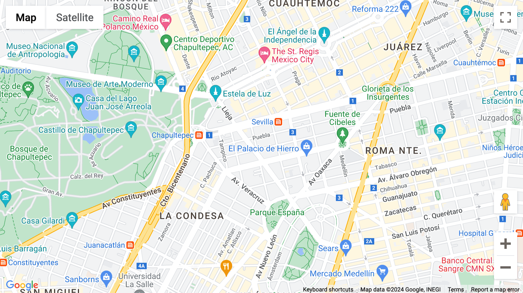 Click for interative map of Sinaloa 195, Col. Roma Norte, Del. Cuauhtémoc, Mexico City