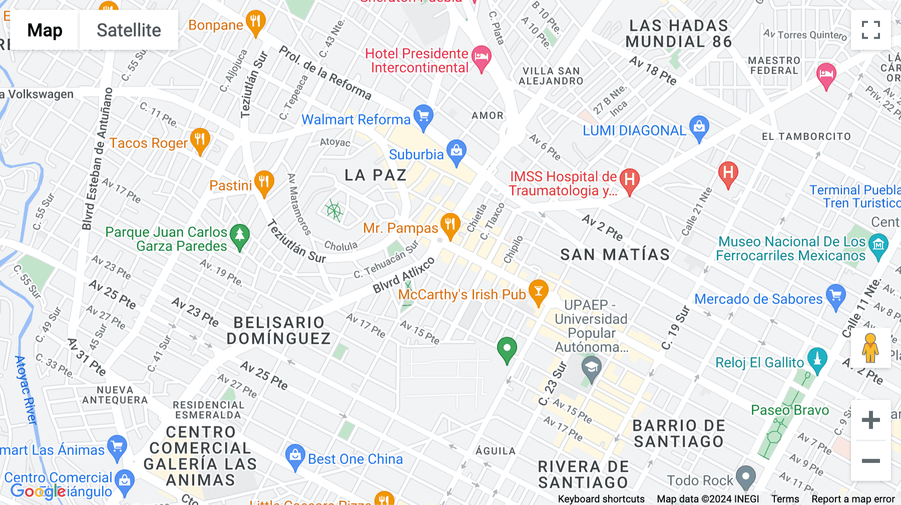 Click for interative map of Av. Juárez 2925 Torre Corporativa JV Piso 21 y 22, La Paz, 72160 Puebla, Pue., Puebla