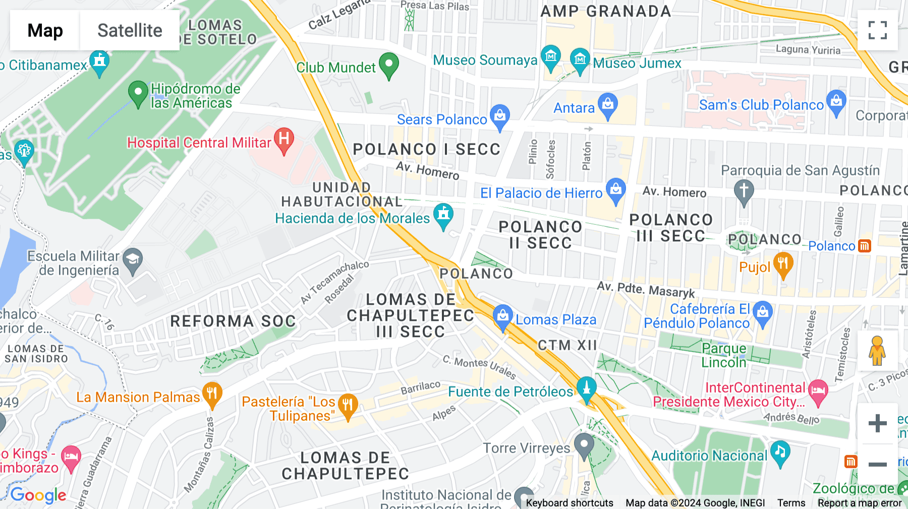 Click for interative map of Juan Vazquez de Mella 481, Polanco I Secc Segundo piso Local 200, 11510 Ciudad de México, CDMX, Mexico City