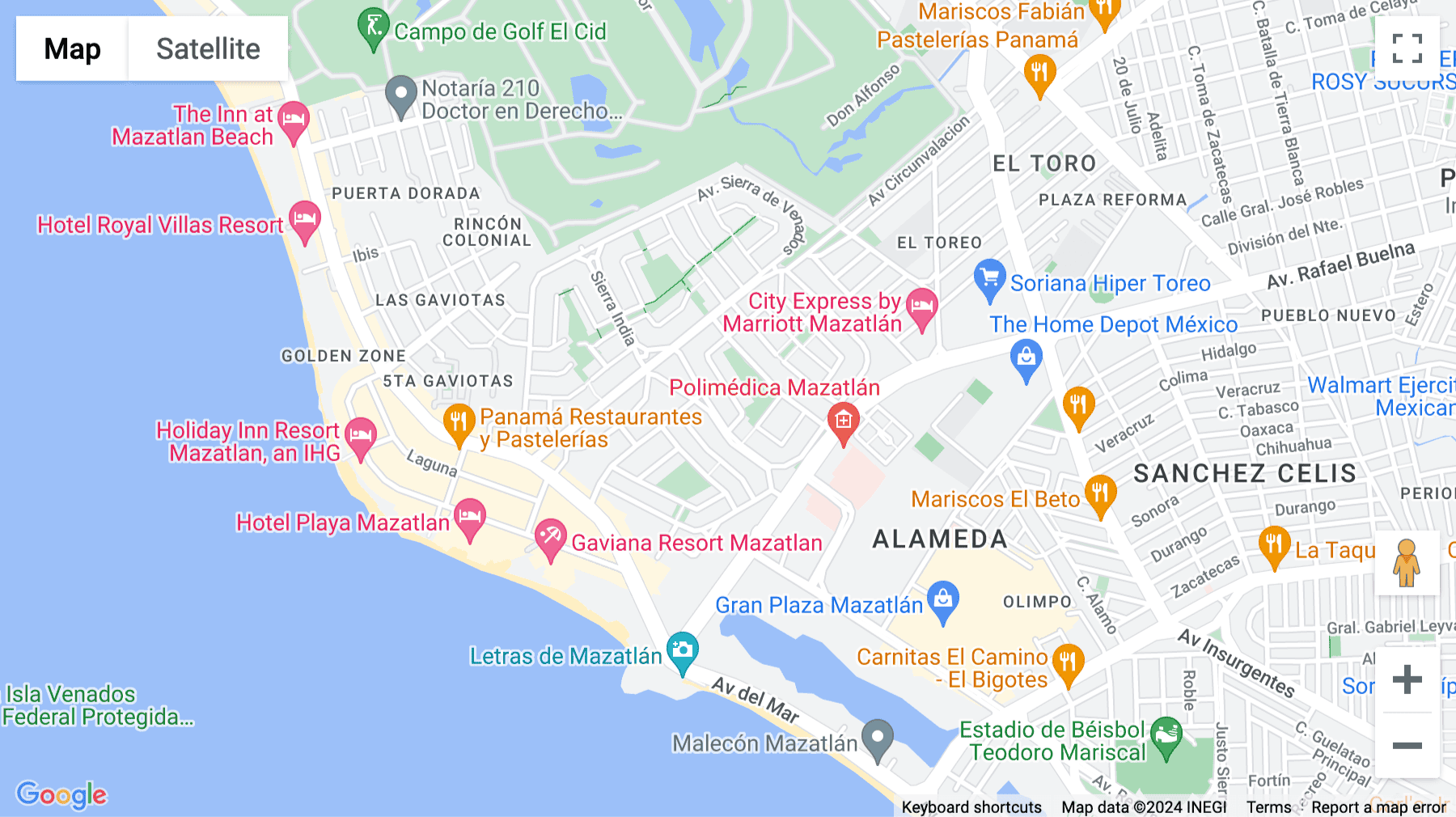 Click for interative map of Sierra Grande 137, Lomas de Mazatlán, 82110 Mazatlán, Sin, Mazatlán