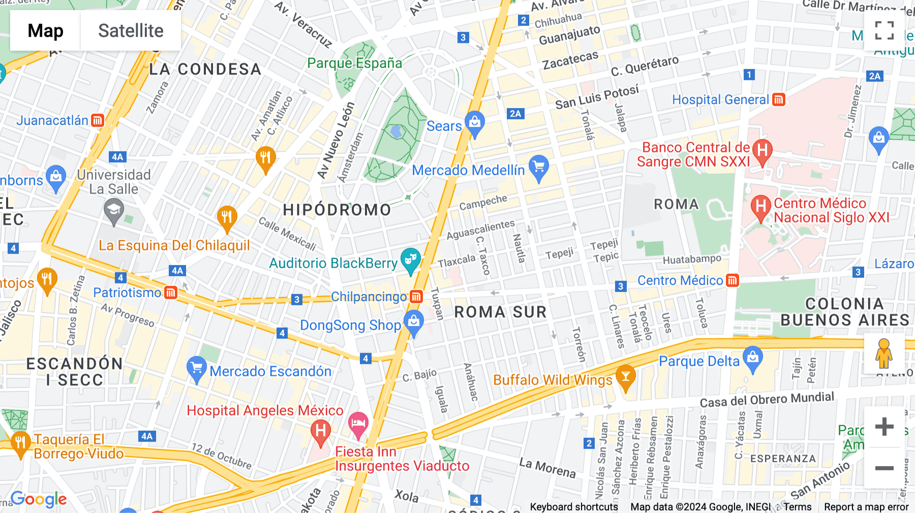 Click for interative map of Tlacotalpan 39, 3 Piso, Roma Sur, Ciudad de México, CDMX, Mexico City