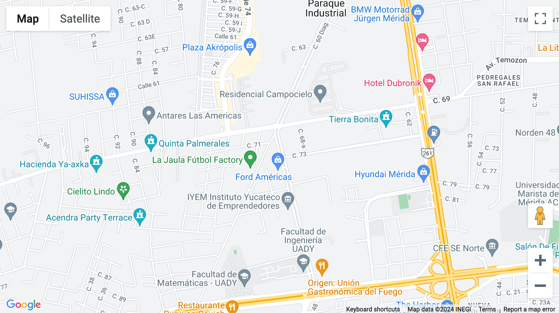 Click for interative map of Avenida maquiladora No. 501 Indutrias no contaminantes, Merida