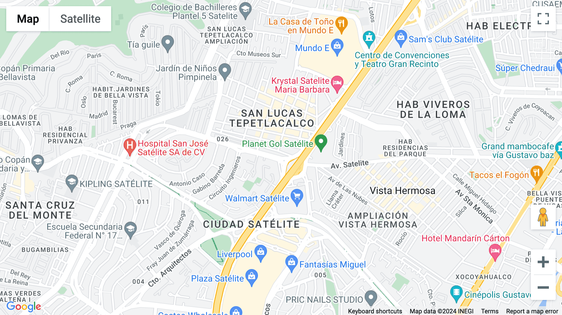 Click for interative map of Cto. Circunvalación Pte. No.4-B, Cd. Satélite, Naucalpan, Edo de Méx., Tlalnepantla de Baz