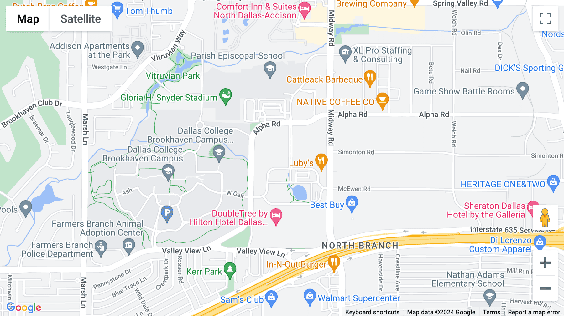 Click for interative map of 4099 McEwen, Farmers Branch