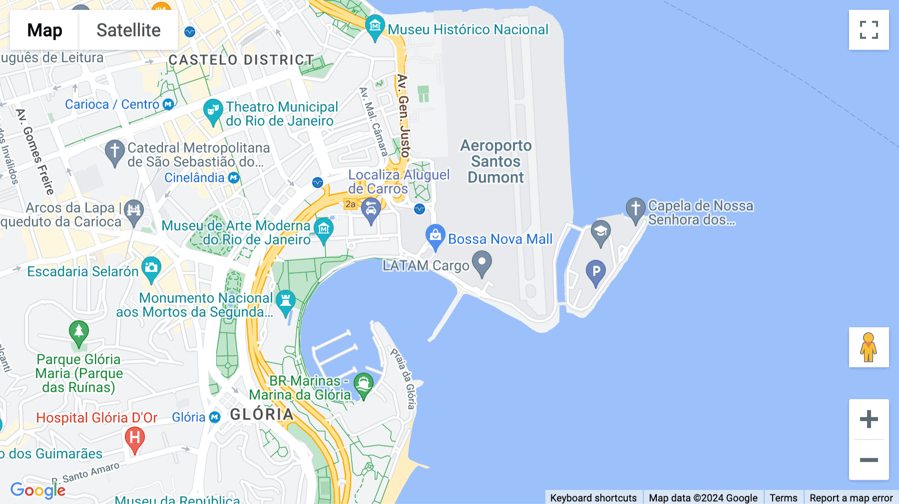 Click for interative map of Av. Almirante Silvio de Noronha, 365, Aeroporto Santos Dumont, Rio de Janeiro