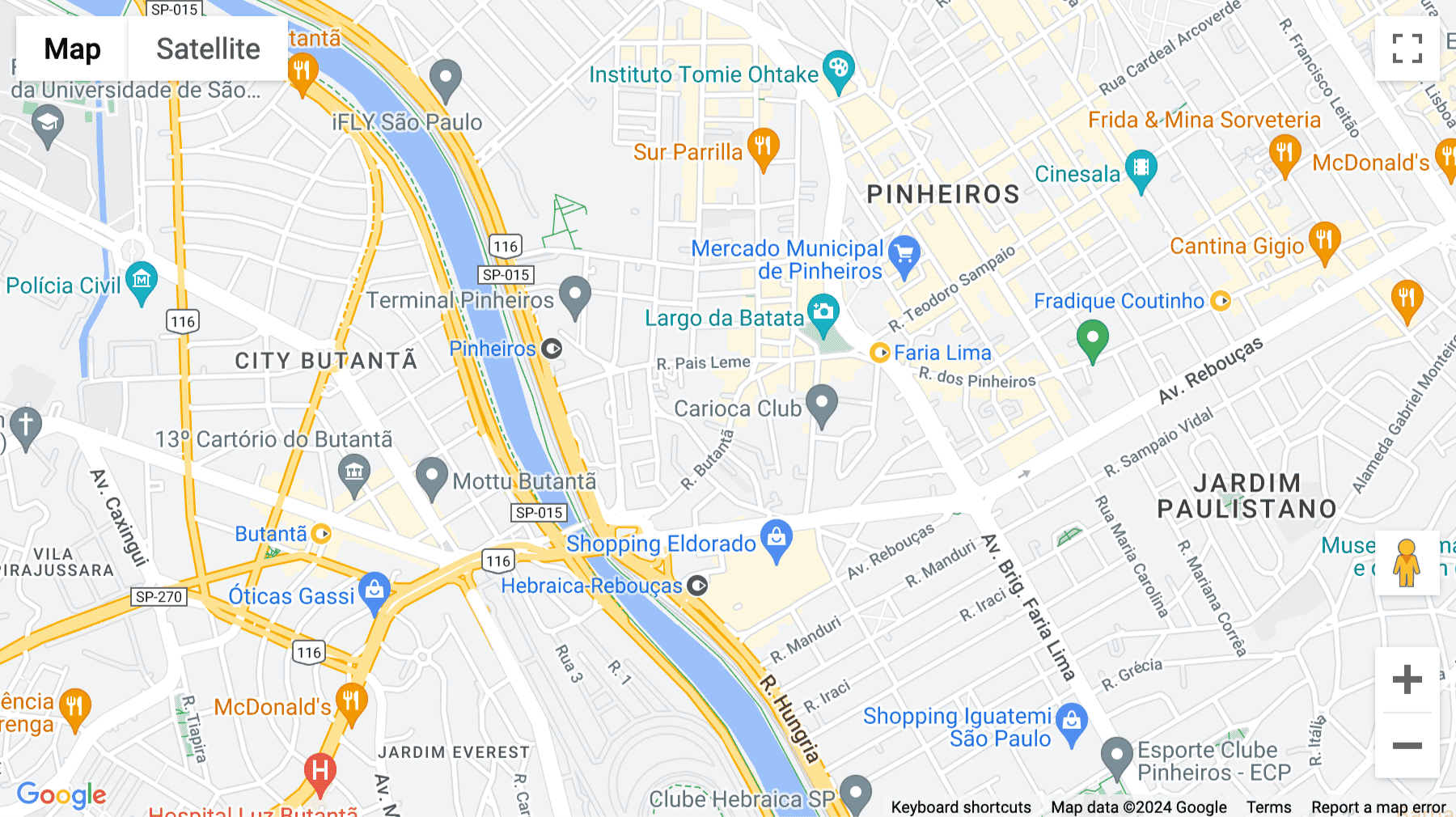 Click for interative map of Rua Butantã 194, Pinheiros, Sao Paulo