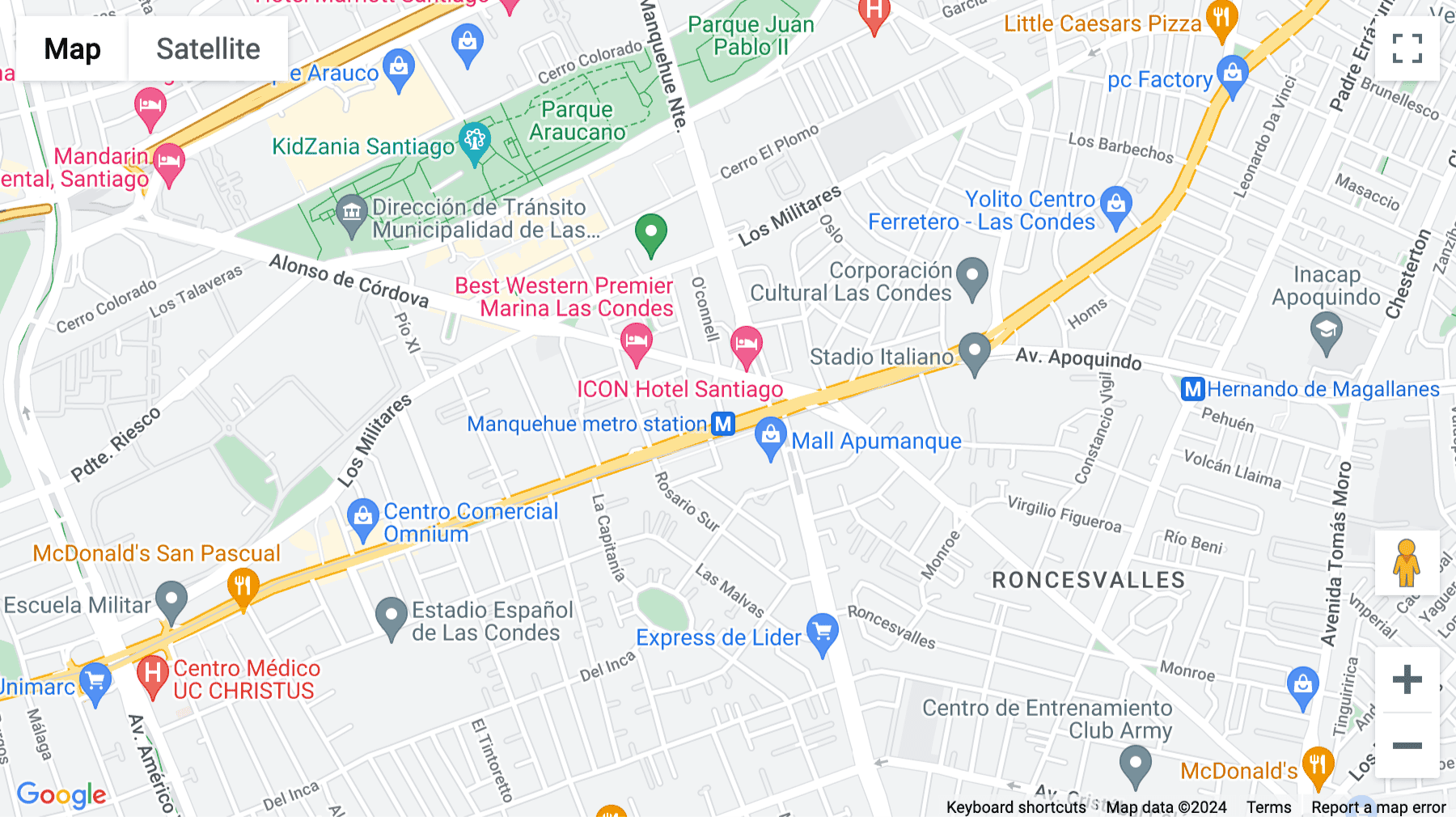 Click for interative map of Avenida Apoquindo 5950 Las Condes, Santiago