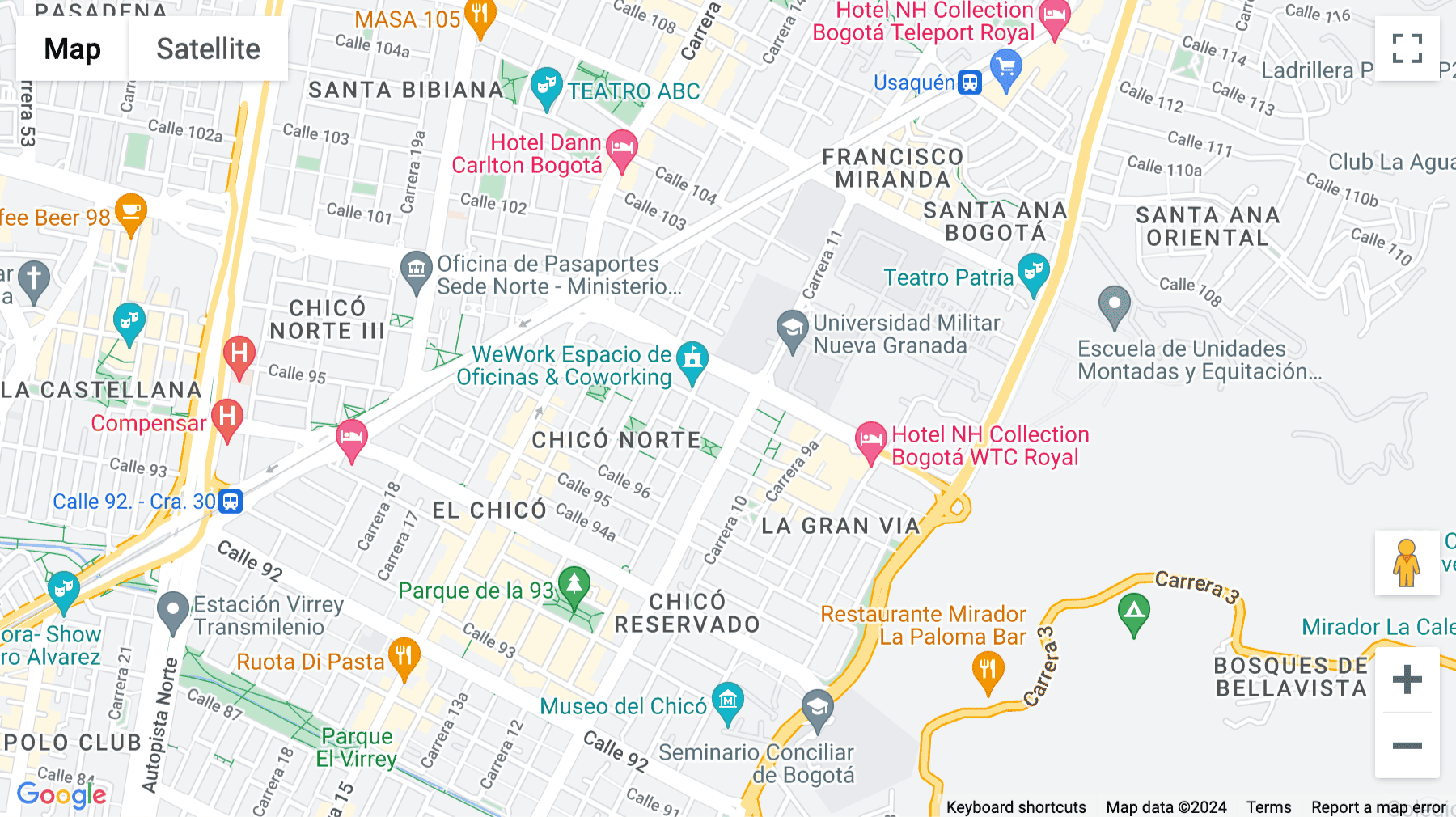 Click for interative map of Ecotek Building, Calle 99 con Carrera 11, Bogota