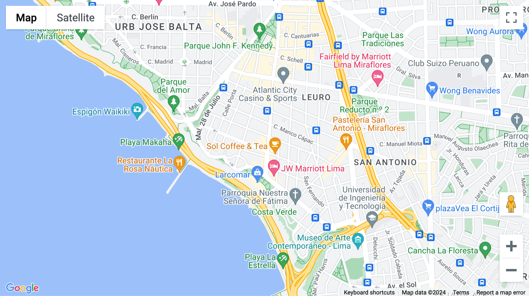 Click for interative map of Jose Larco 1232, Miraflores, Lima, Lima