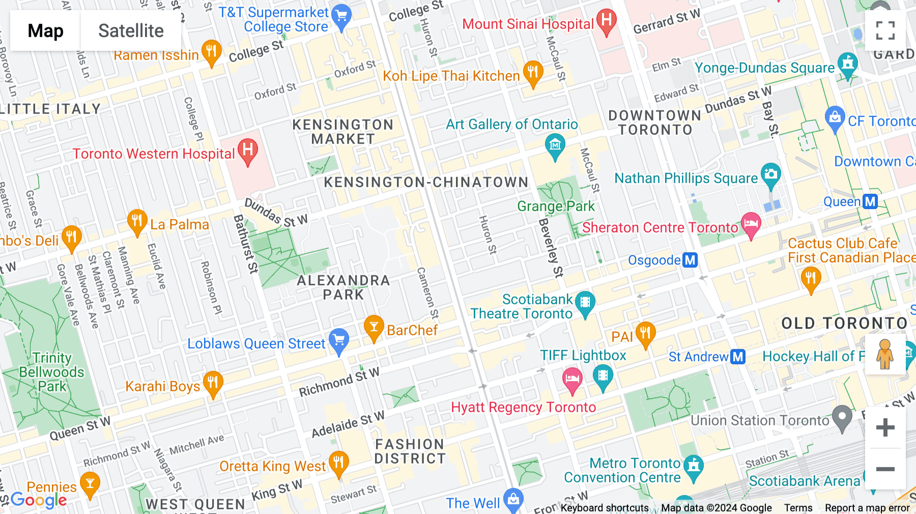 Click for interative map of 215 Spadina Avenue, Toronto