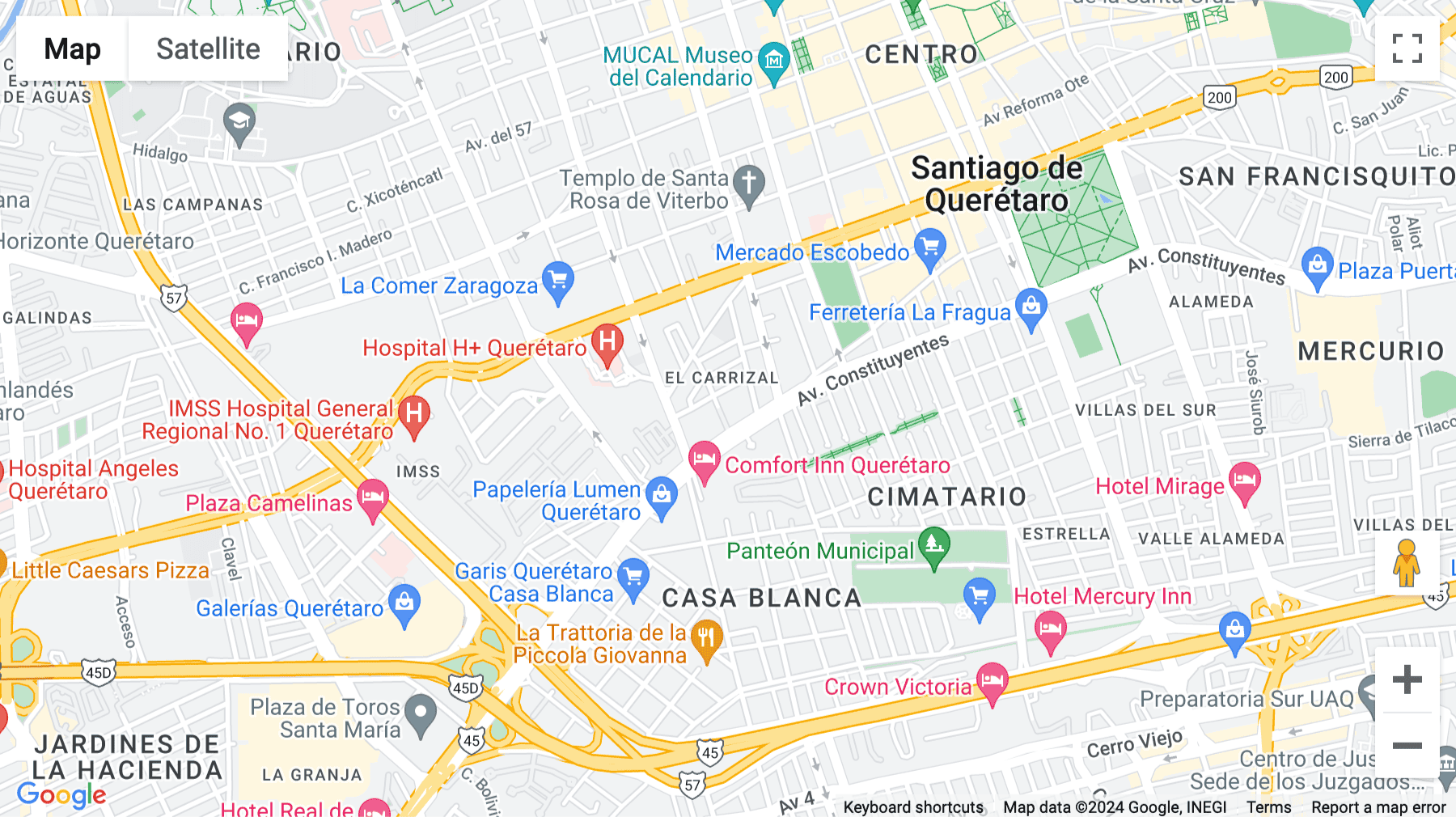 Click for interative map of Av Constituyentes 120, El Carrizal, Santiago de Querétaro