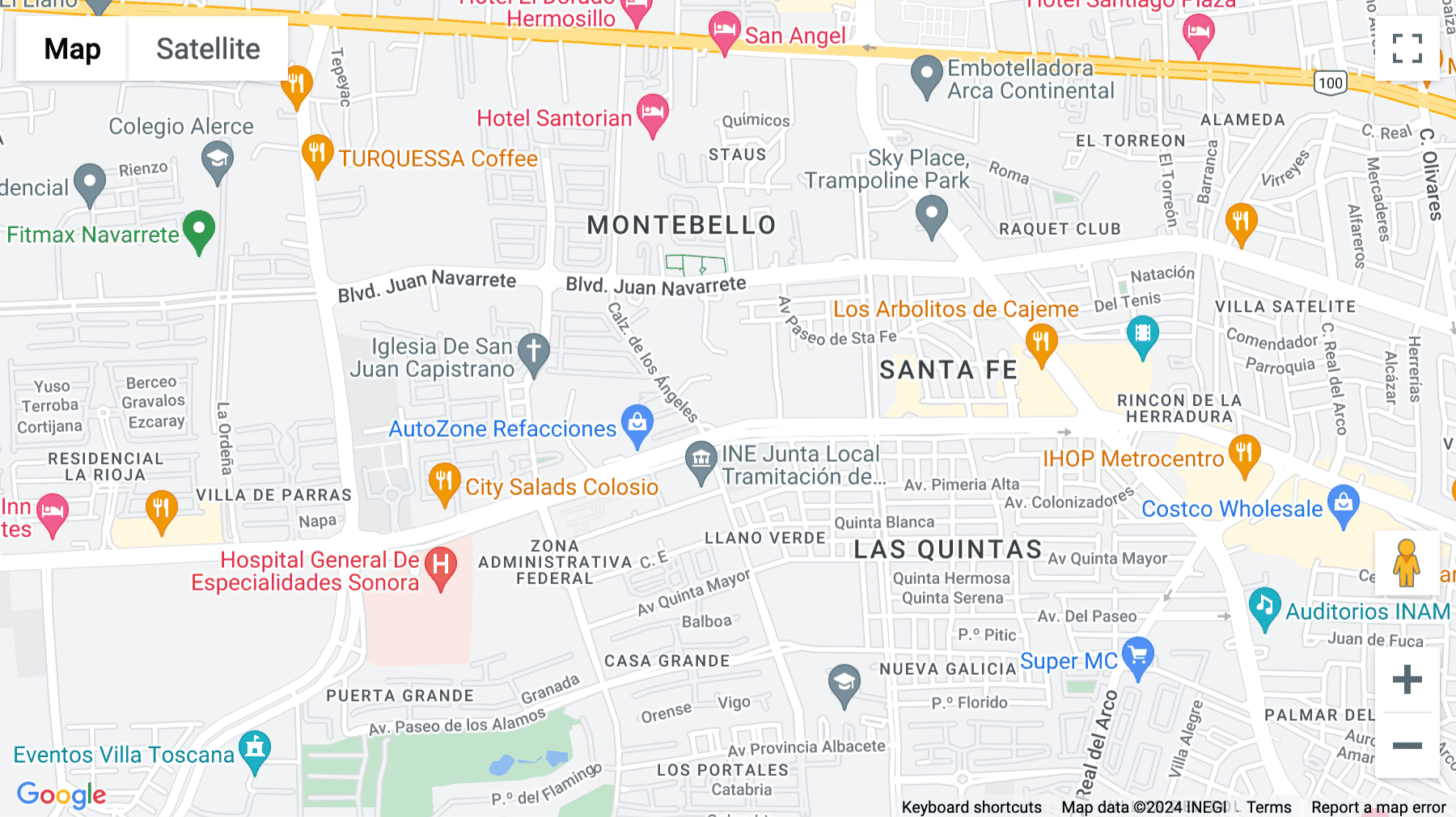 Click for interative map of Edificio Andenes, 12th Floor, Bulevar Luis D. Colosio 671, Santa Fe, Hermosillo